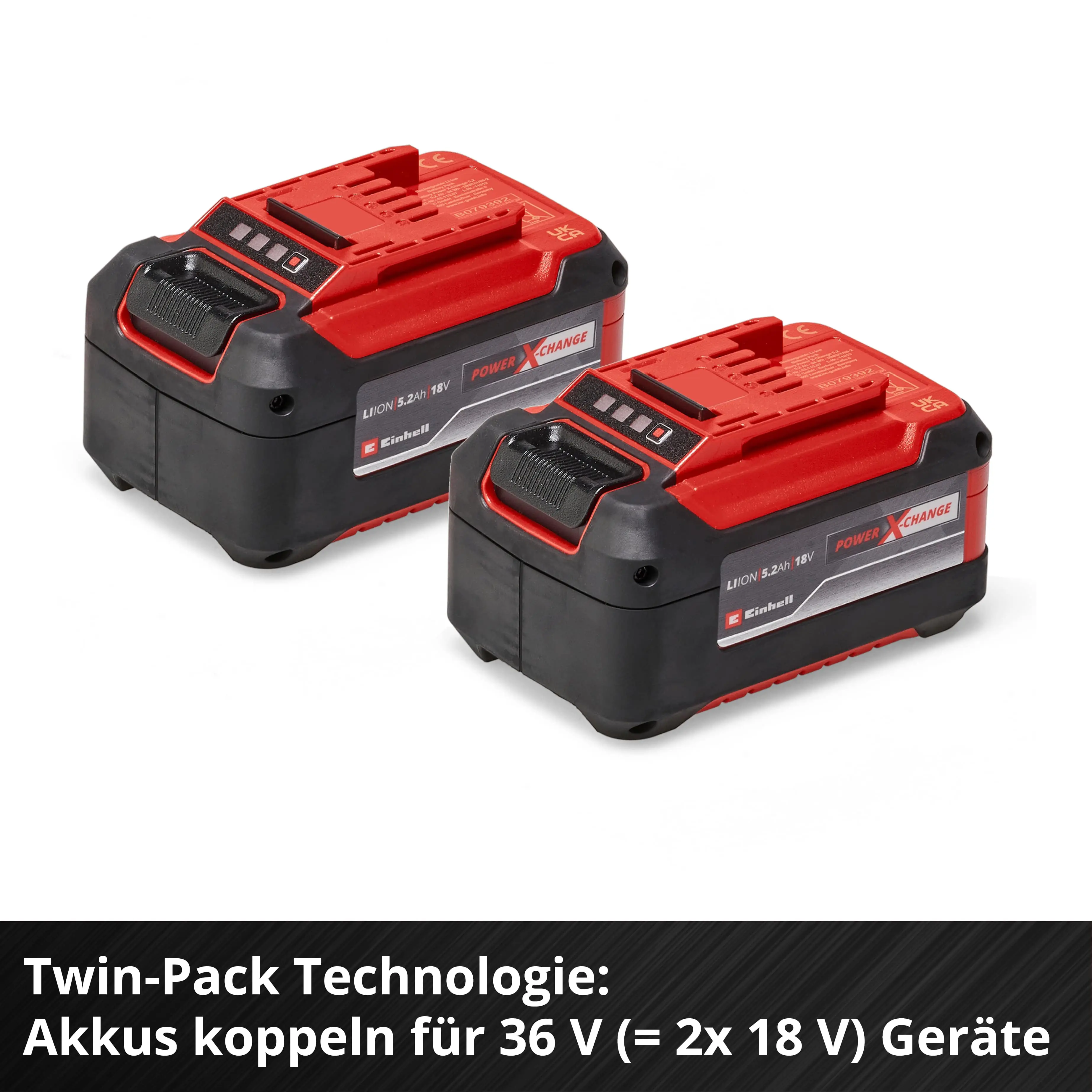 Einhell Akkus 18V 5,2 Ah PXC-Twinpack