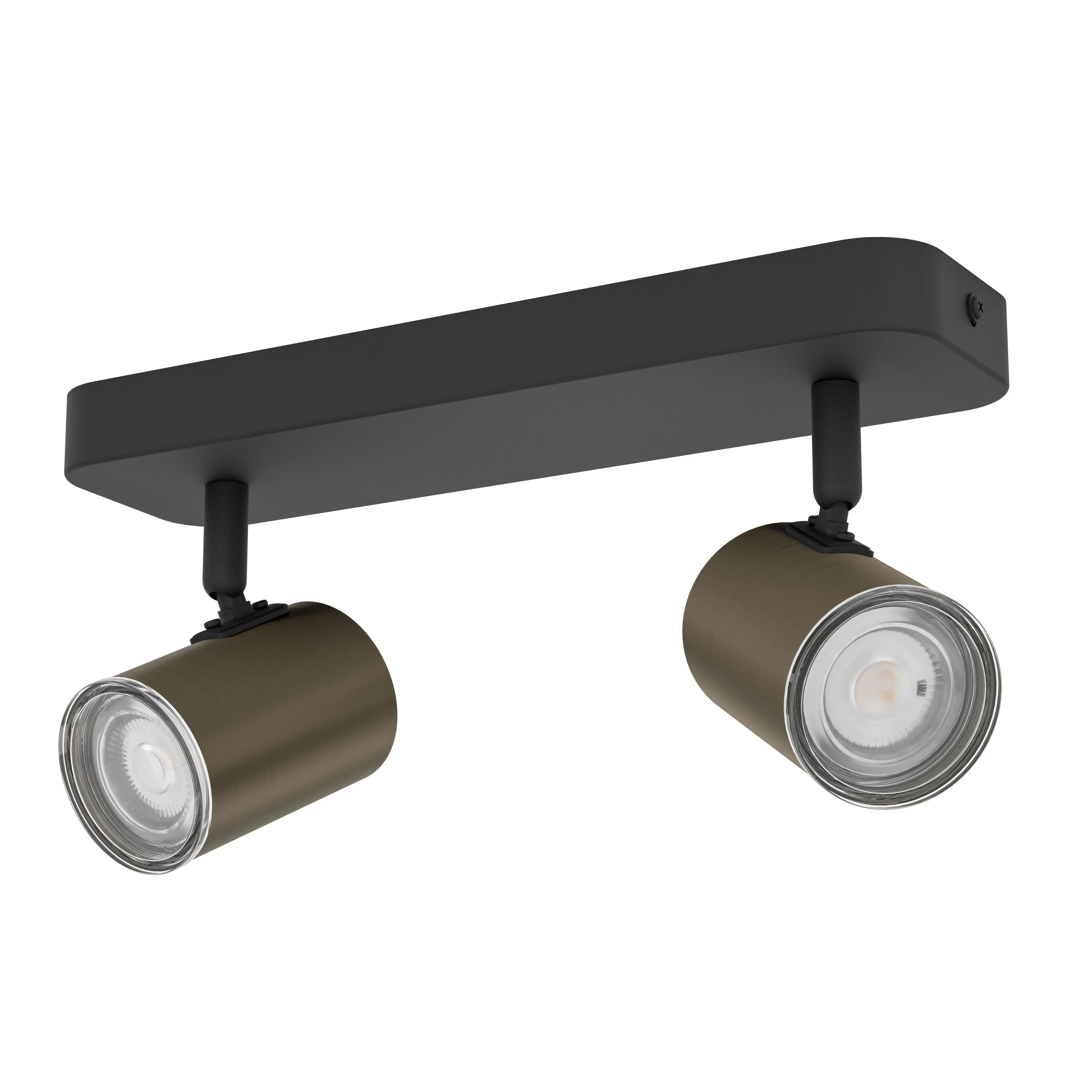 Eglo Deckenstrahler Balken Consuma schwarz/bronze 2er GU10