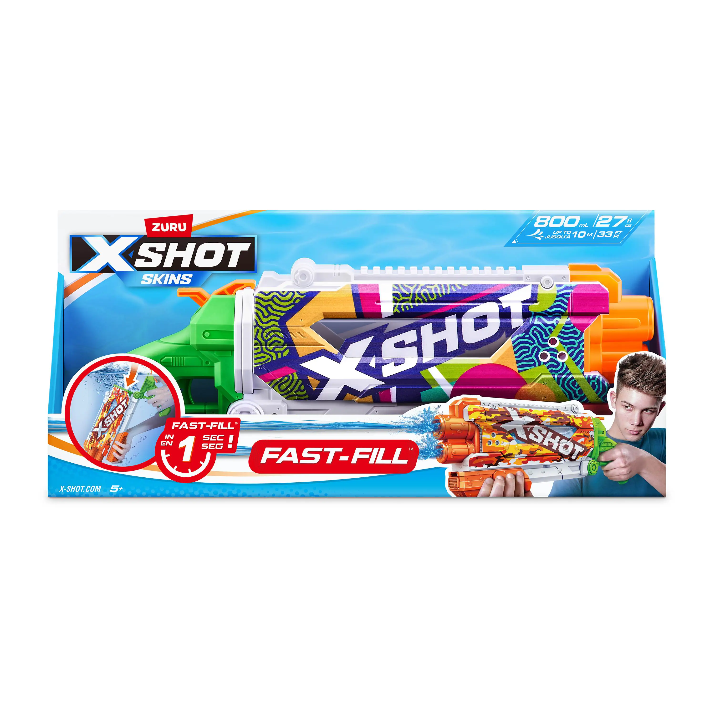Zuru Wasserpistole X-Shot Skins Pump Action Fast Fill
