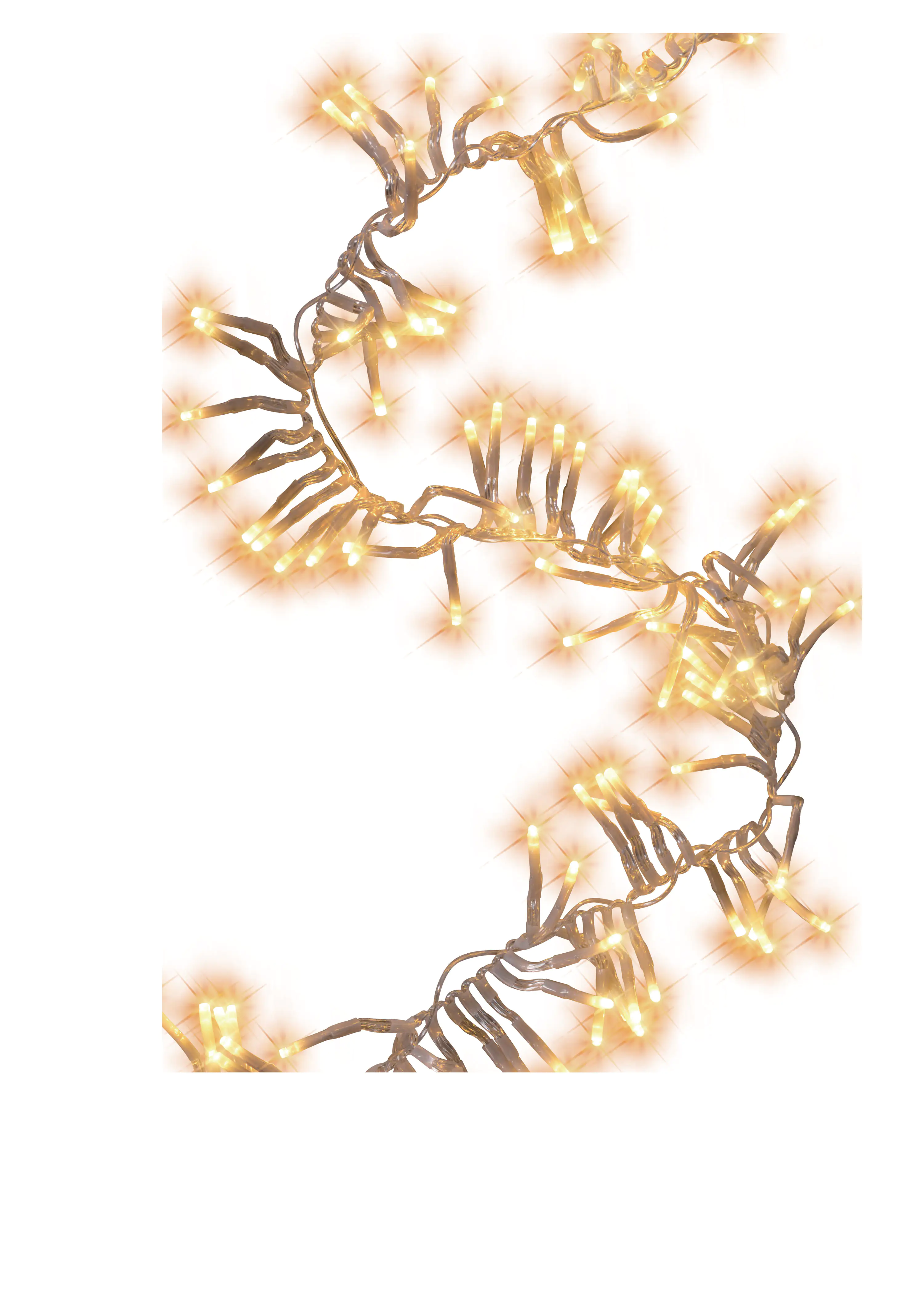TrendLine LED-Lichterkette Cluster Außen 4,5 m warmweiß-transparent mit Timer, Dimmer