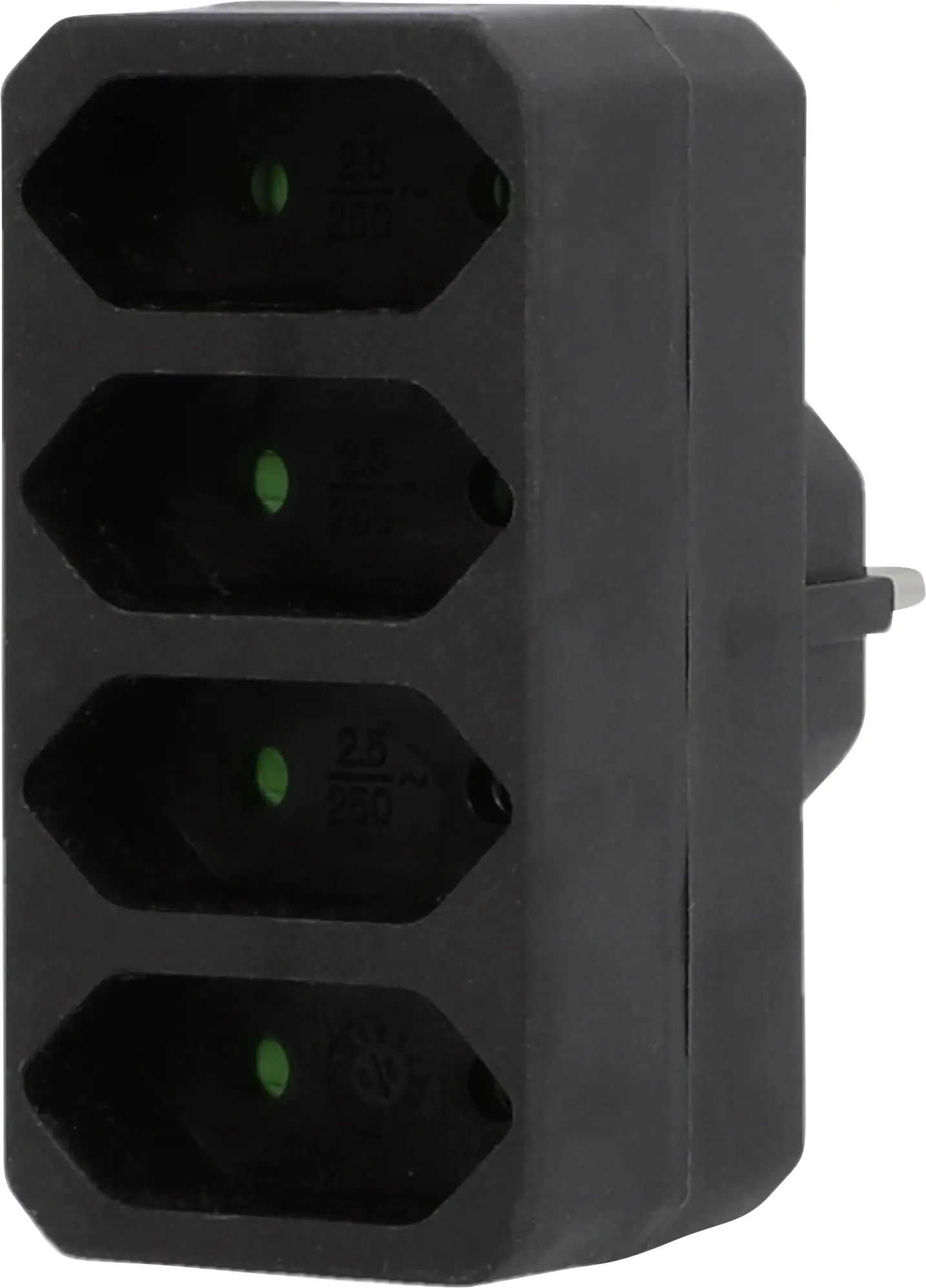 Euro-Adapter 4-fach schwarz