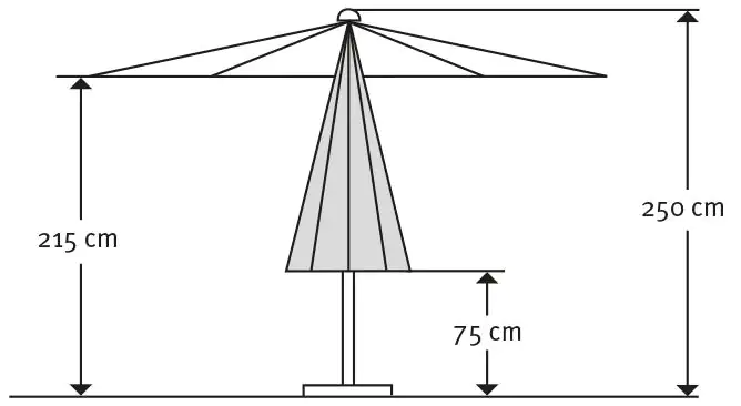 Schneider Sonnenschirm Korsika braun Ø 320 cm