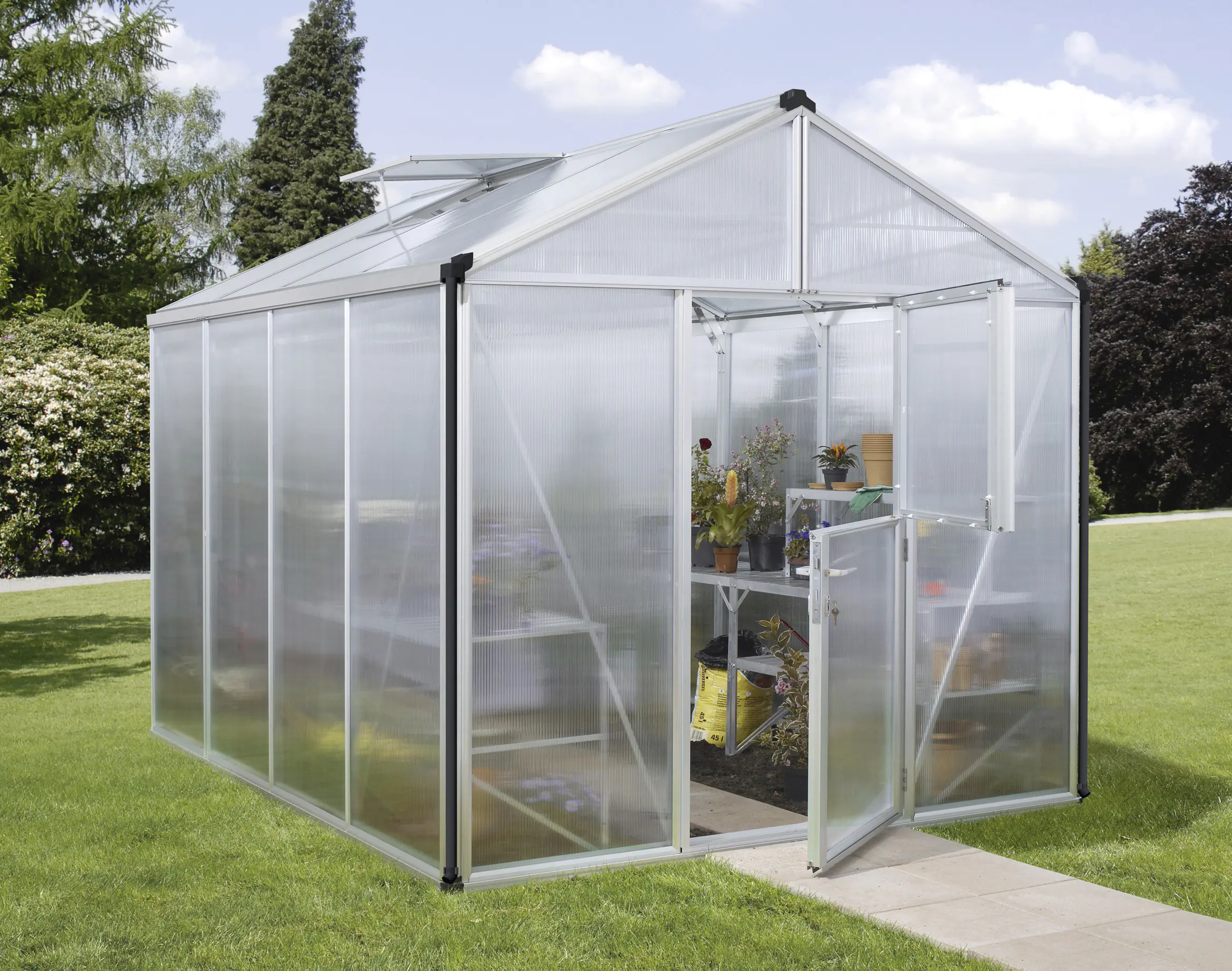 Vitavia Gewächshaus-Set Zeus 8100 HKP 10 mm alu 266 x 324 cm 