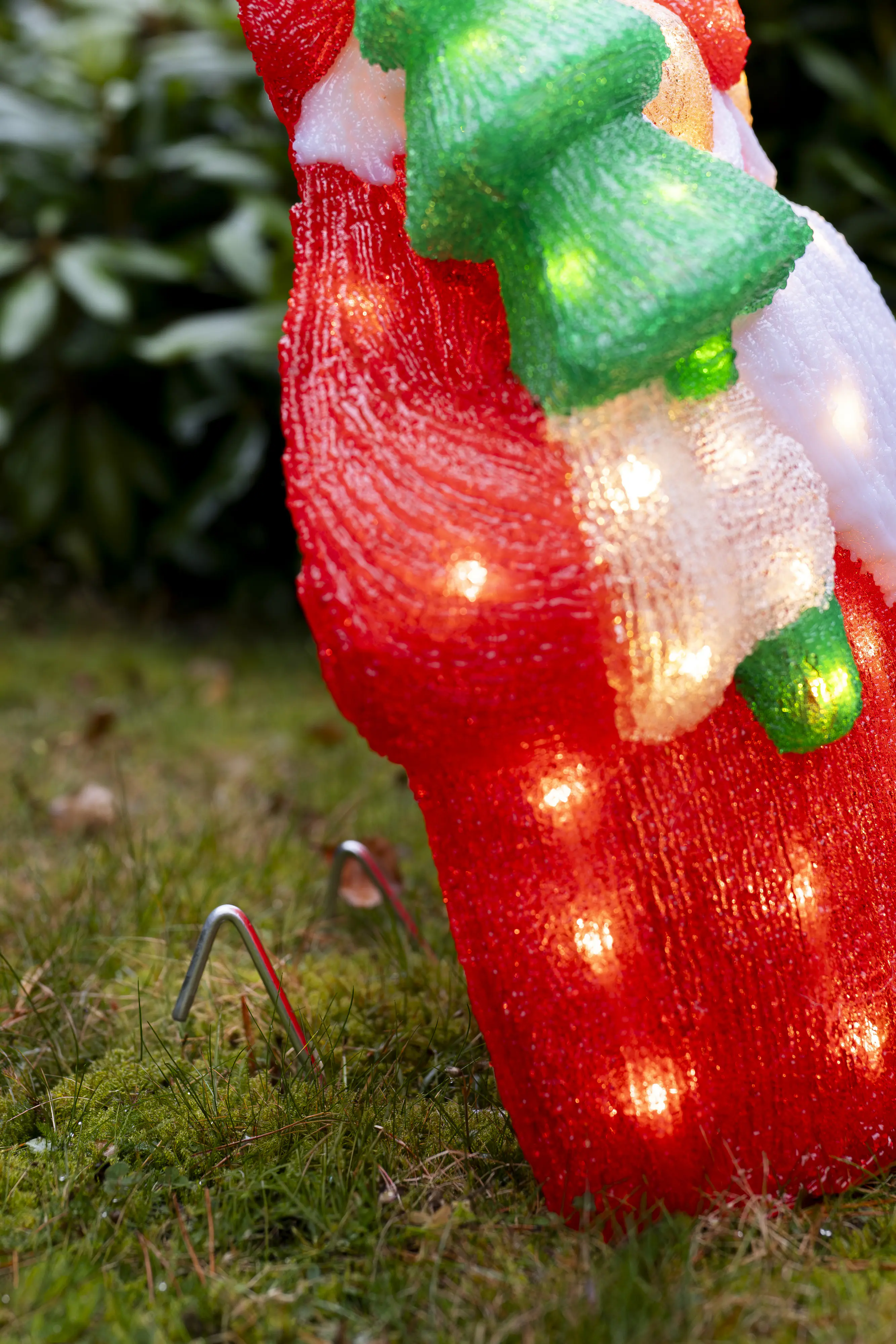 Konstsmide LED Weihnachtsdeko Weihnachtsmann flach 72 Dioden 58 cm warmweiß