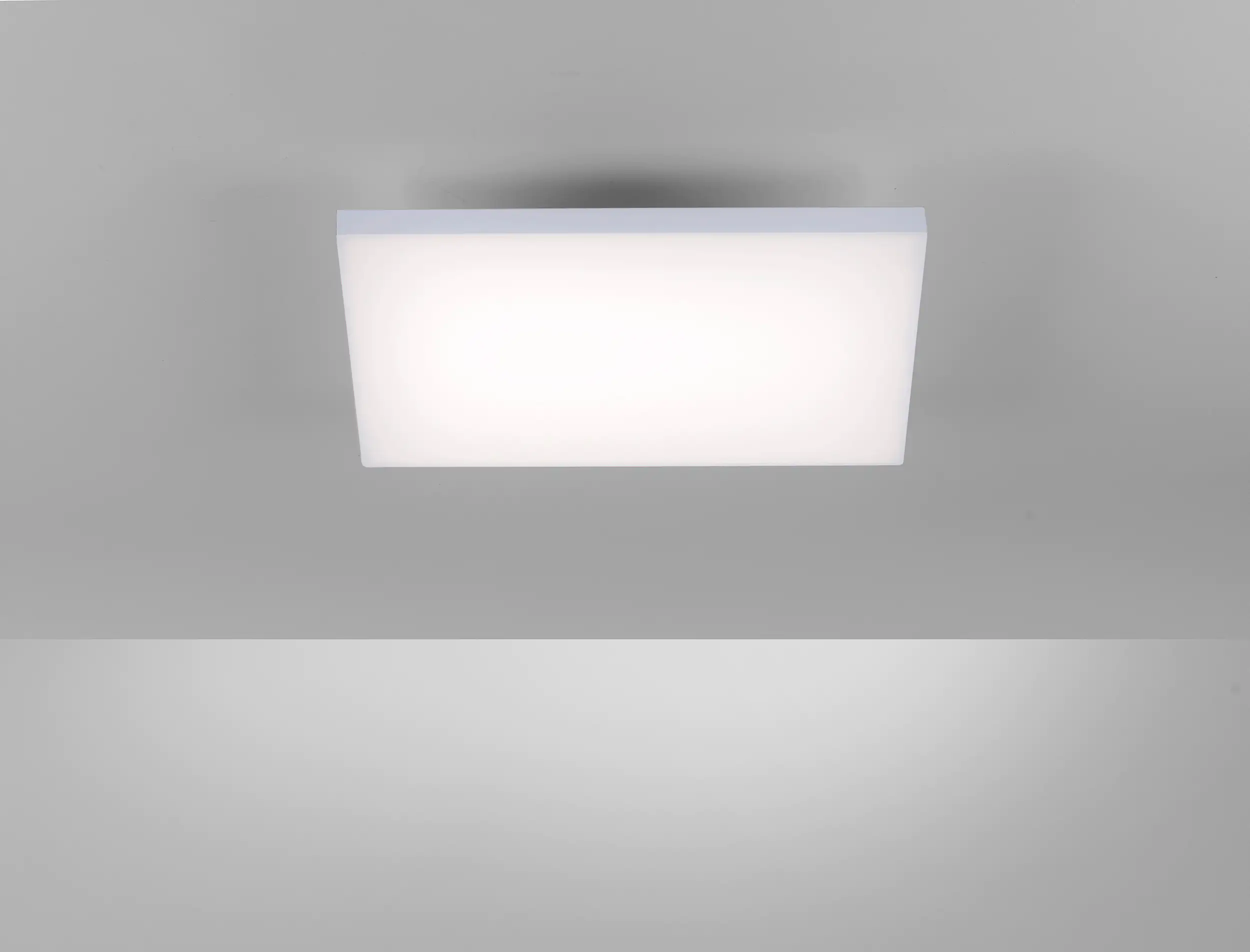 JustLight LED Deckenleuchte Canvas weiß 45 x 45 cm dimmbar