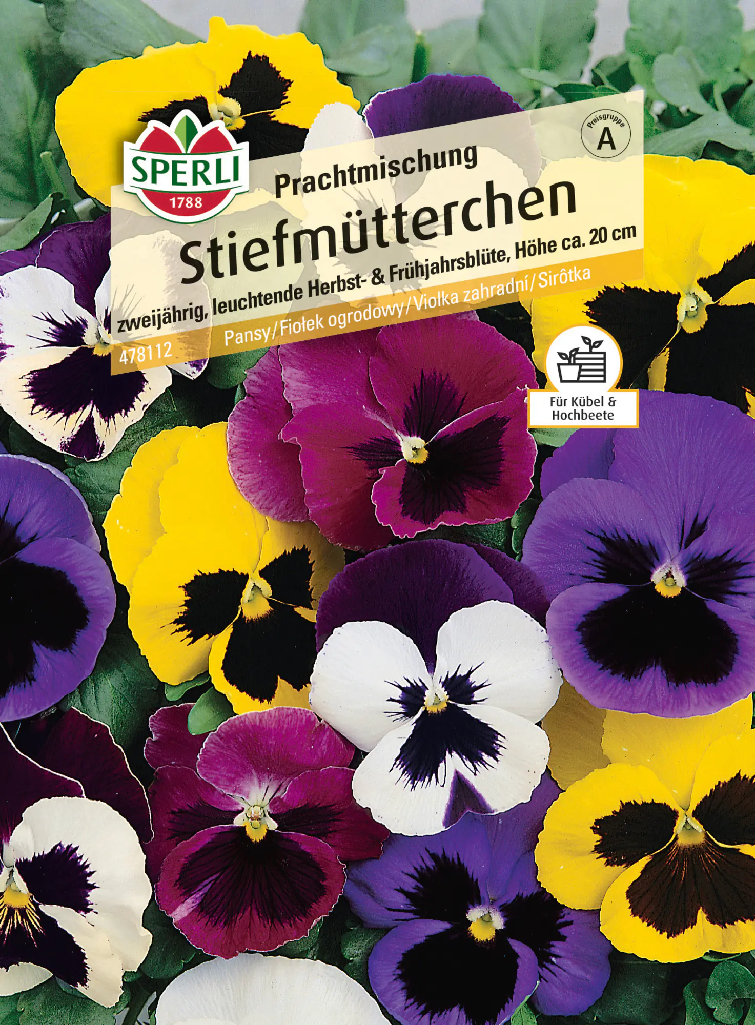 Sperli Saatgut Stiefmütterchen Prachtmischung für ca. 60 Pflanzen