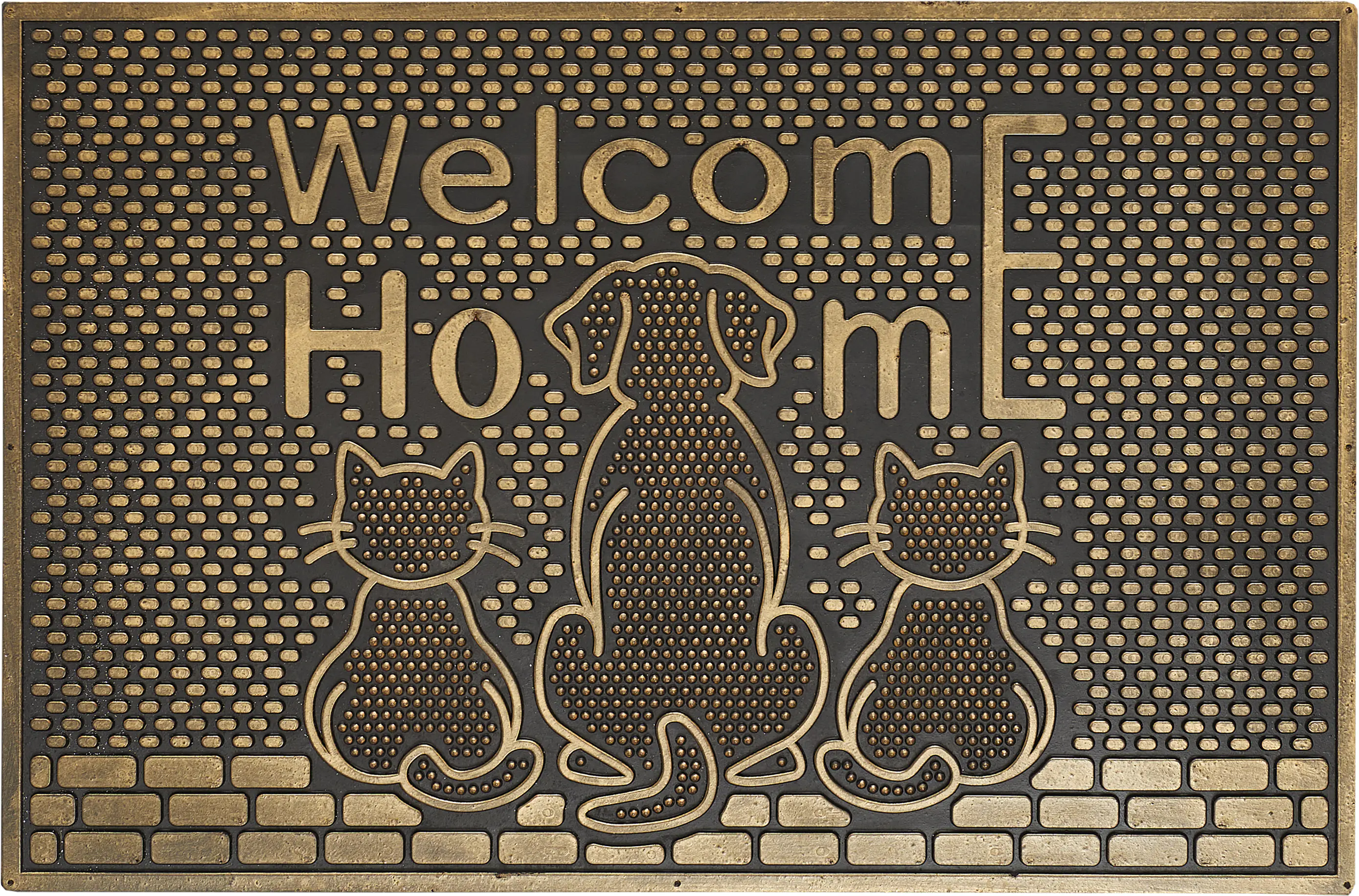 Andiamo Fußmatte Fera Welcome Home Tiermotiv 40 x 60 cm schwarz 