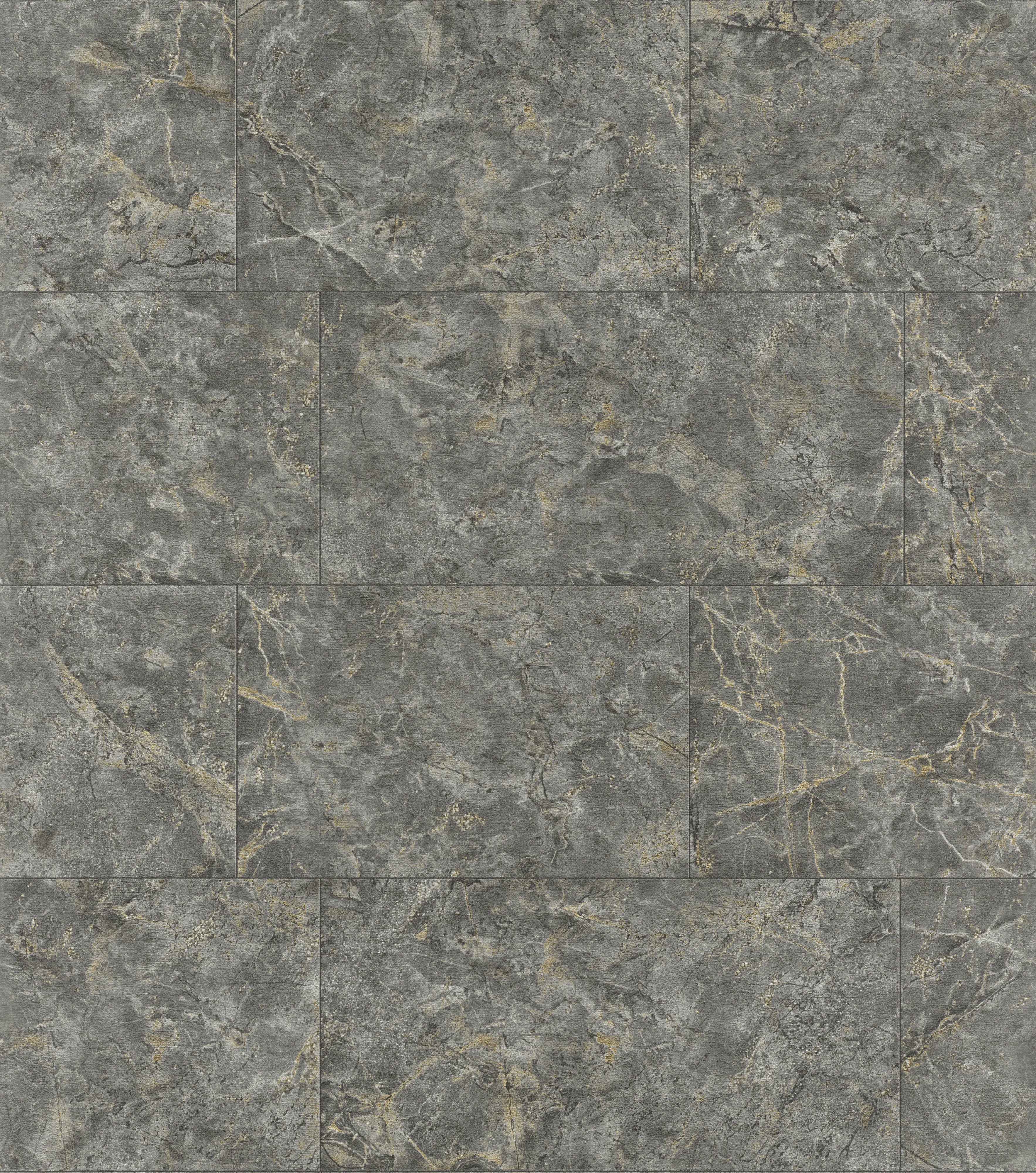 Tesa x Rasch selbstklebende Tapete Luxora Marmor Beton dunkelgrau gold 6 x 0,53 m