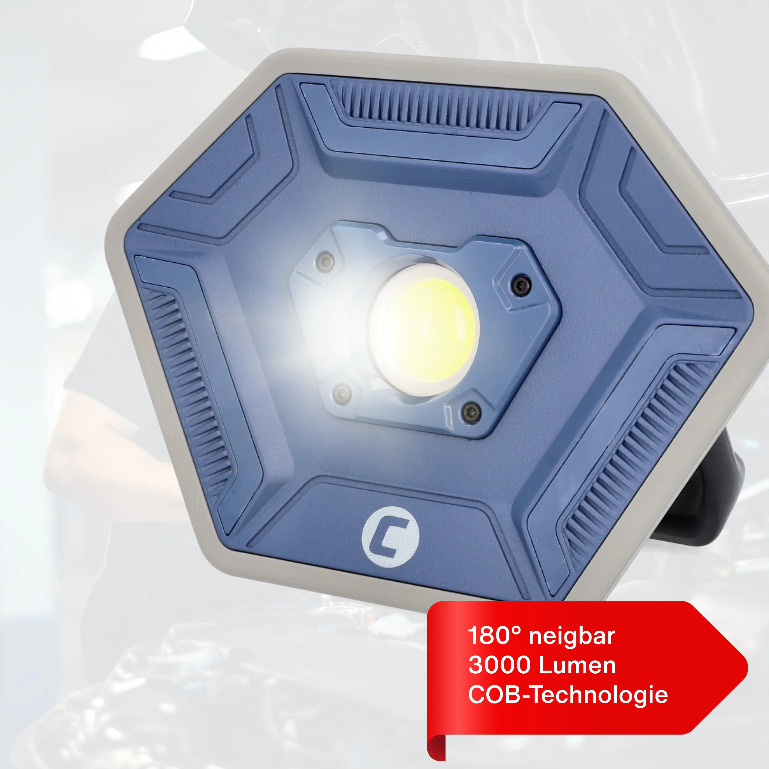 Cartrend LED-Flutlichtstrahler mit neigbaren Magnetfuß 3000 Lumen