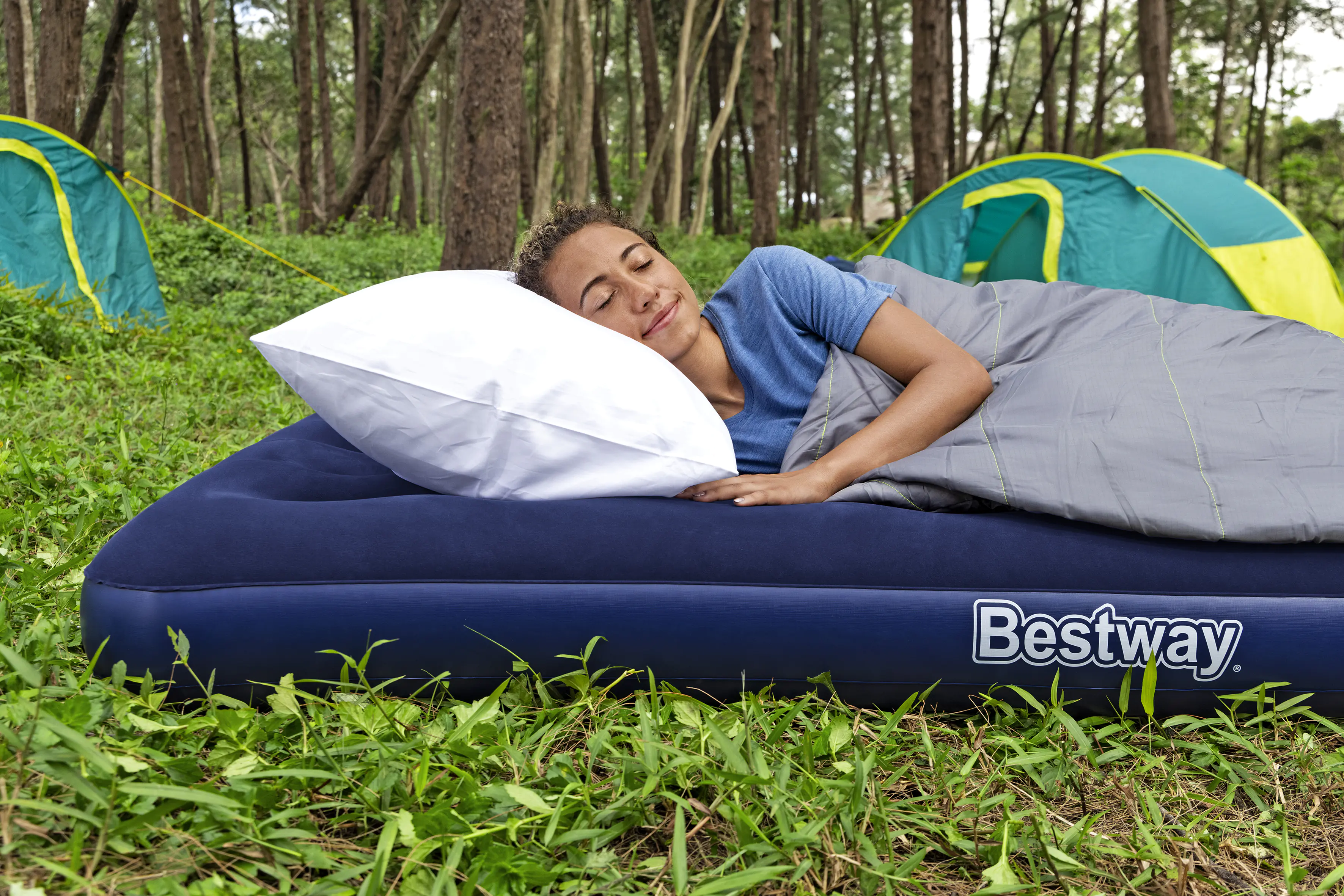 Bestway Luftbett Double Blue Horizon dunkelblau 191 x 137 x 30 cm