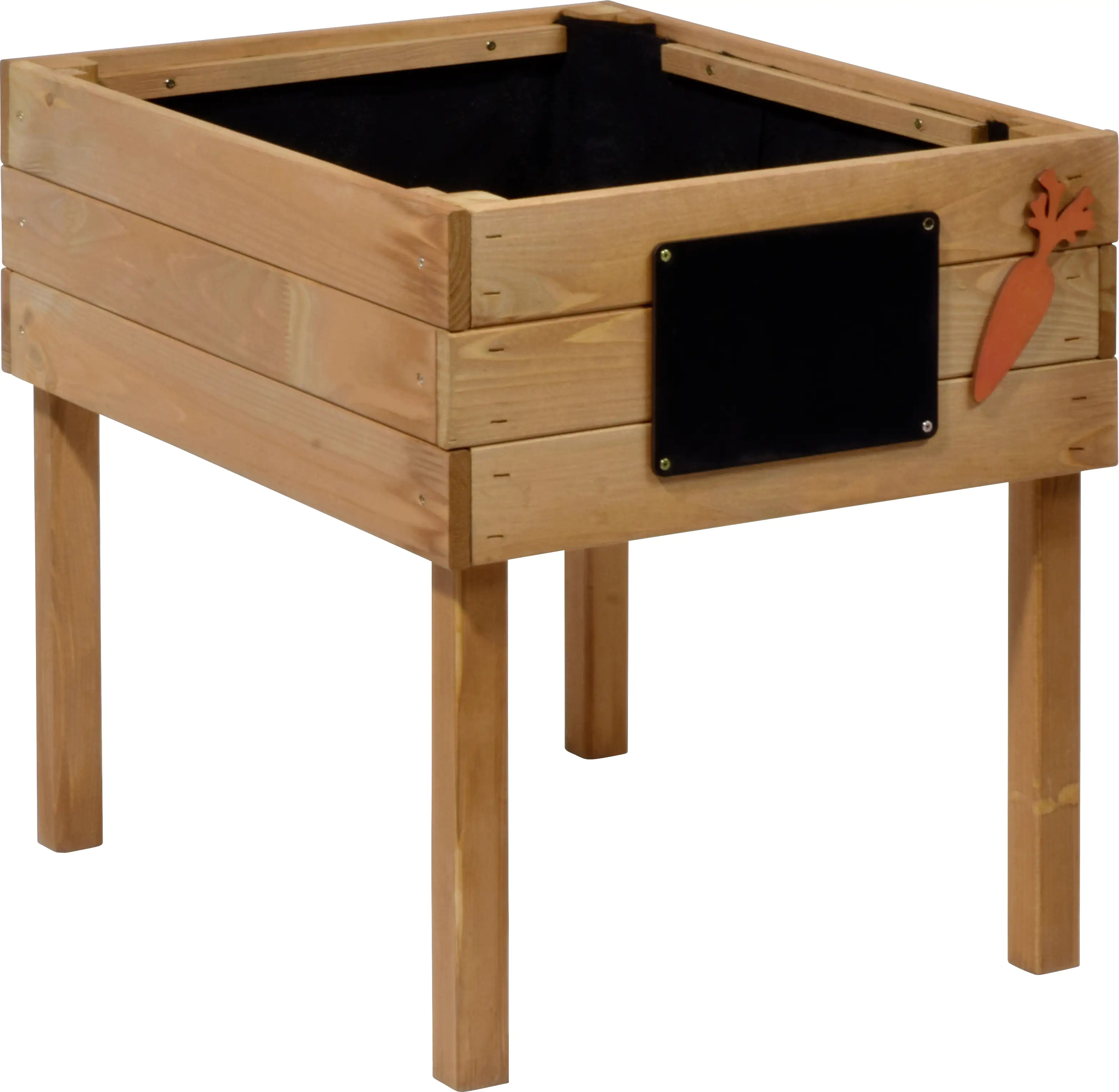 Dobar Kinder-Hochbeet mit Kreidetafel braun 50 x 40 x 45 cm