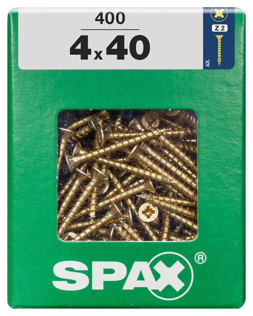 Spax Universalschrauben 4.0 x 40 mm PZ 2 - 400 Stk.