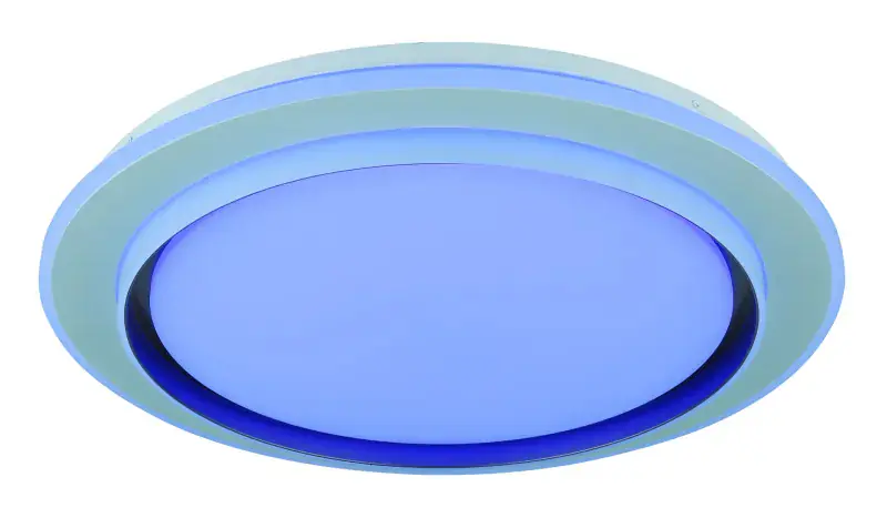 Globo Deckenleuchte Janice Ø 49 x 7 cm weiß matt RGB