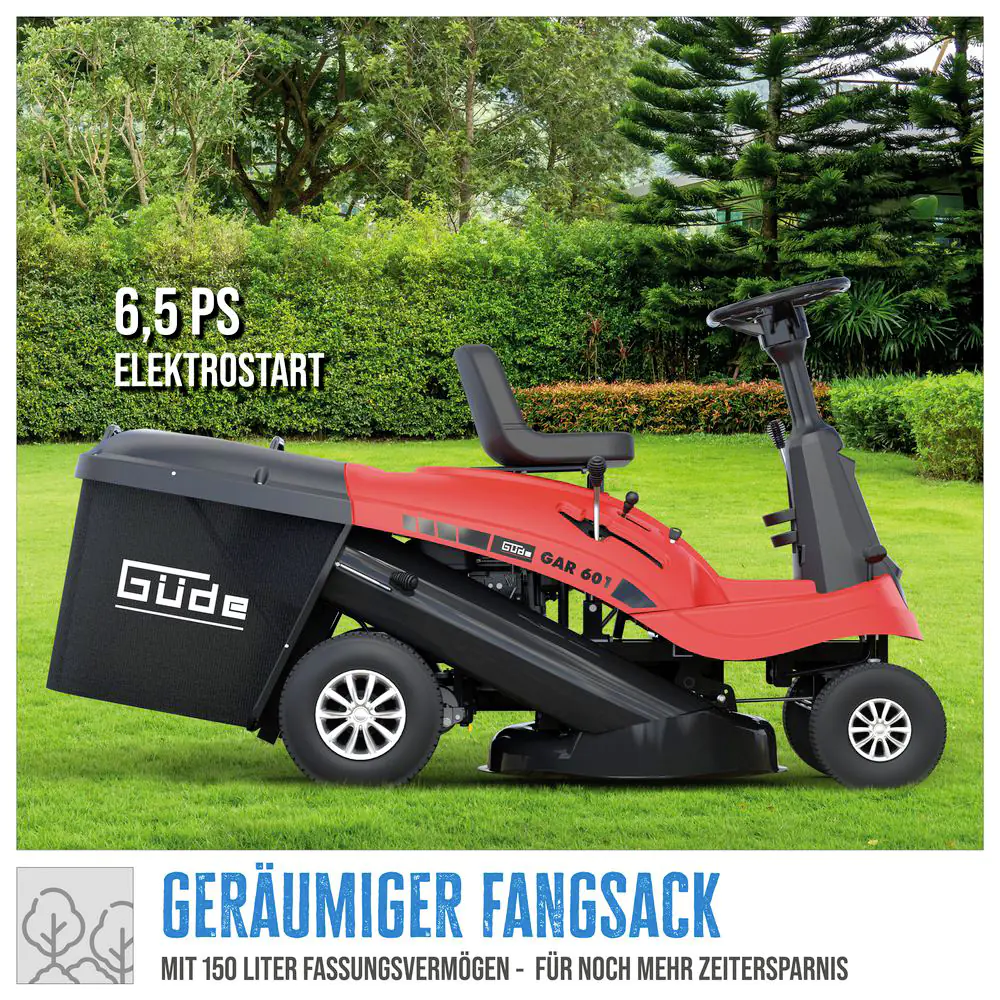 Güde Benzin Aufsitzmäher GAR 601 61 cm Schnittbreite 4,8 kW