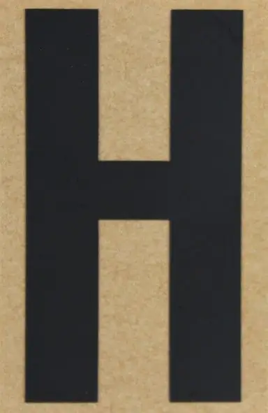 Conacord Klebebuchstabe "H" 65 x 100 mm
