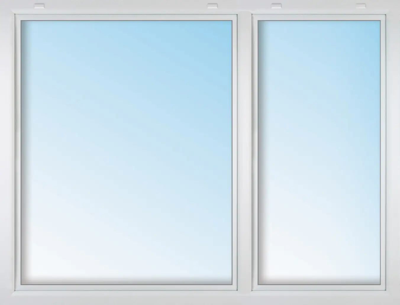 Meeth Kunststofffenster 150 x 75 cm 2-flg. Dreh-Kipp/Dreh-Kipp rechts weiß