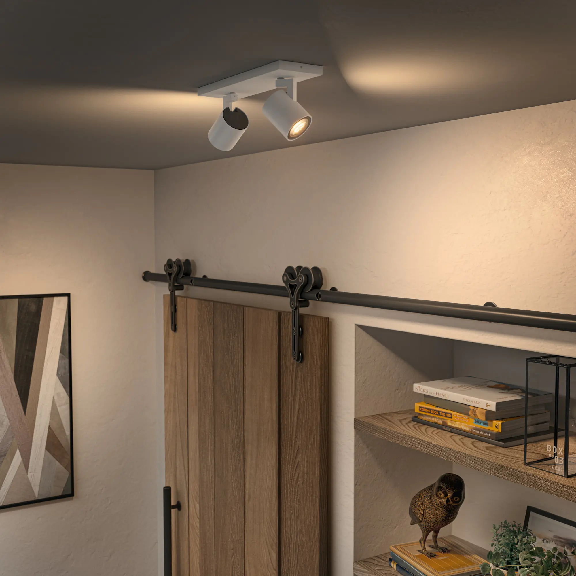 Philips Hue LED Deckenleuchte 2er Spot Runner 14 x 36,5 cm weiß