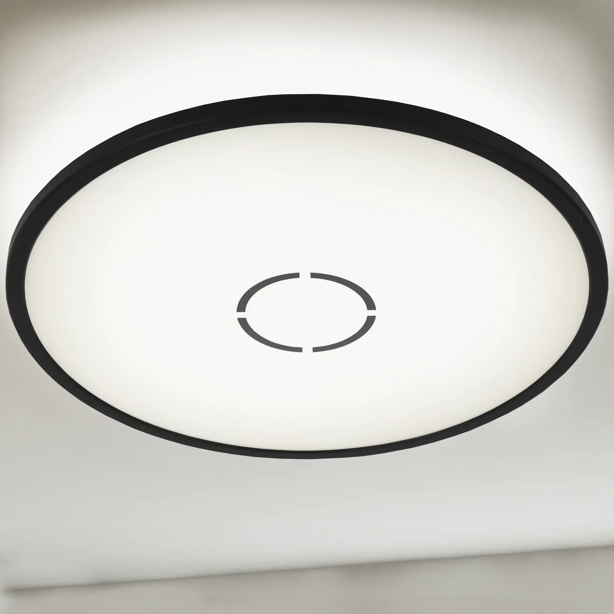 Briloner Slim LED Panel Free schwarz Ø 42 cm mit Backlight-Effekt