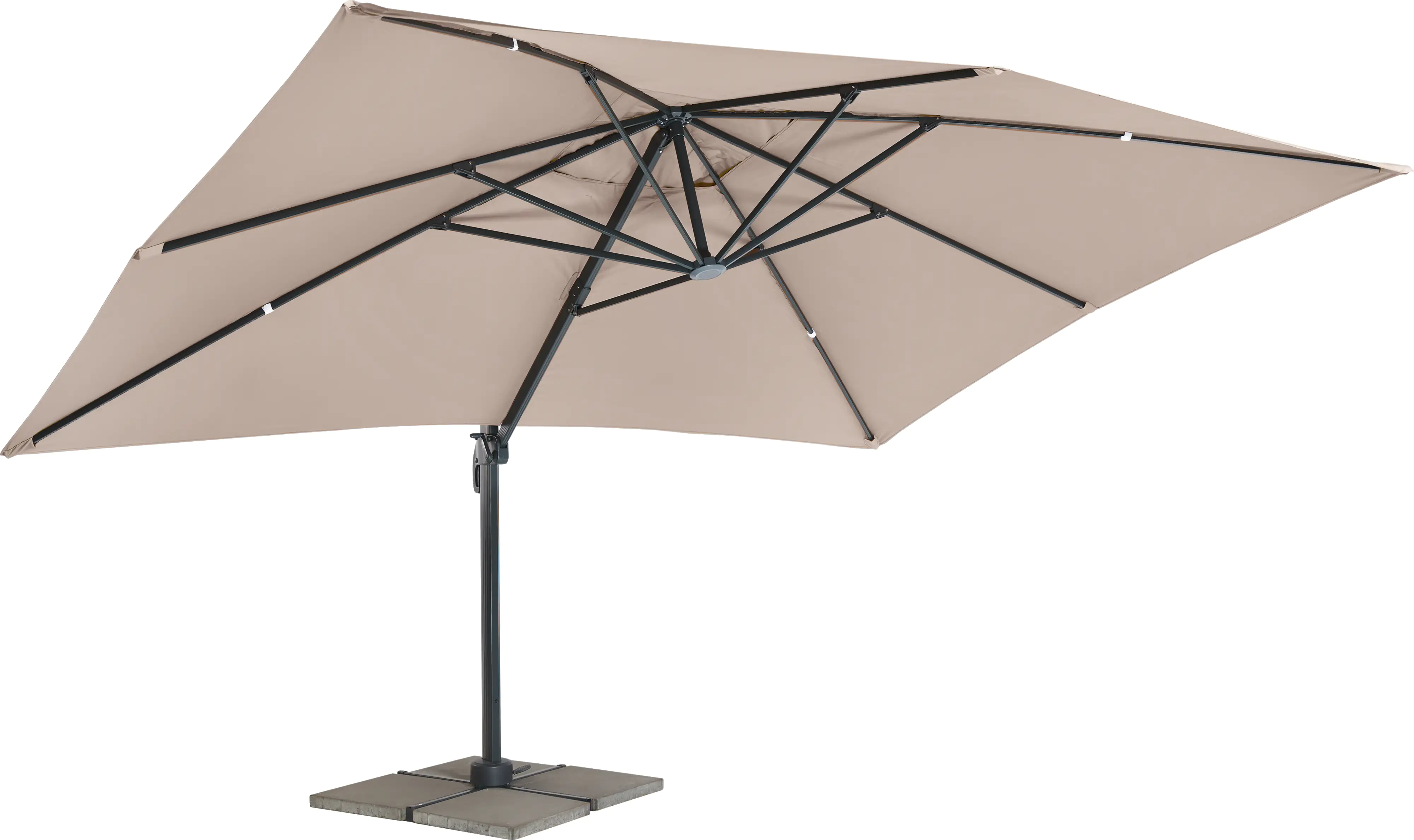 Primaster Ampelschirm Messina taupe, 300 x 400 cm