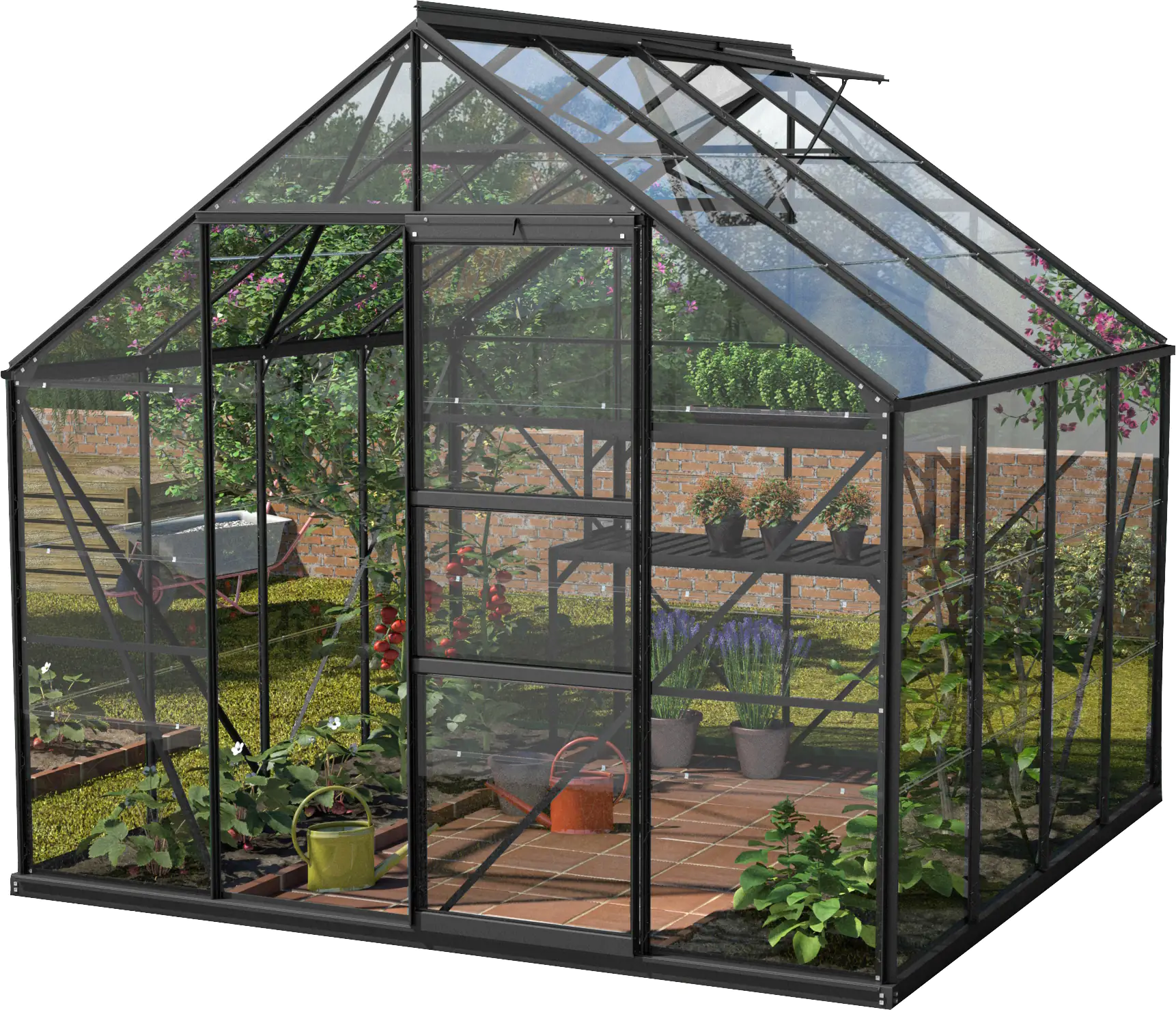 Vitavia Gewächshaus Merkur 6700 254 x 254 cm 3 mm ESG