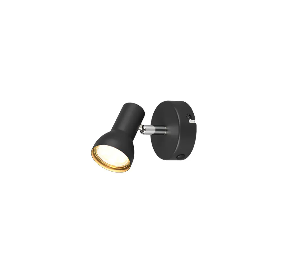 Reality Deckenstrahler 1er Spot Cantar schwarz matt GU10
