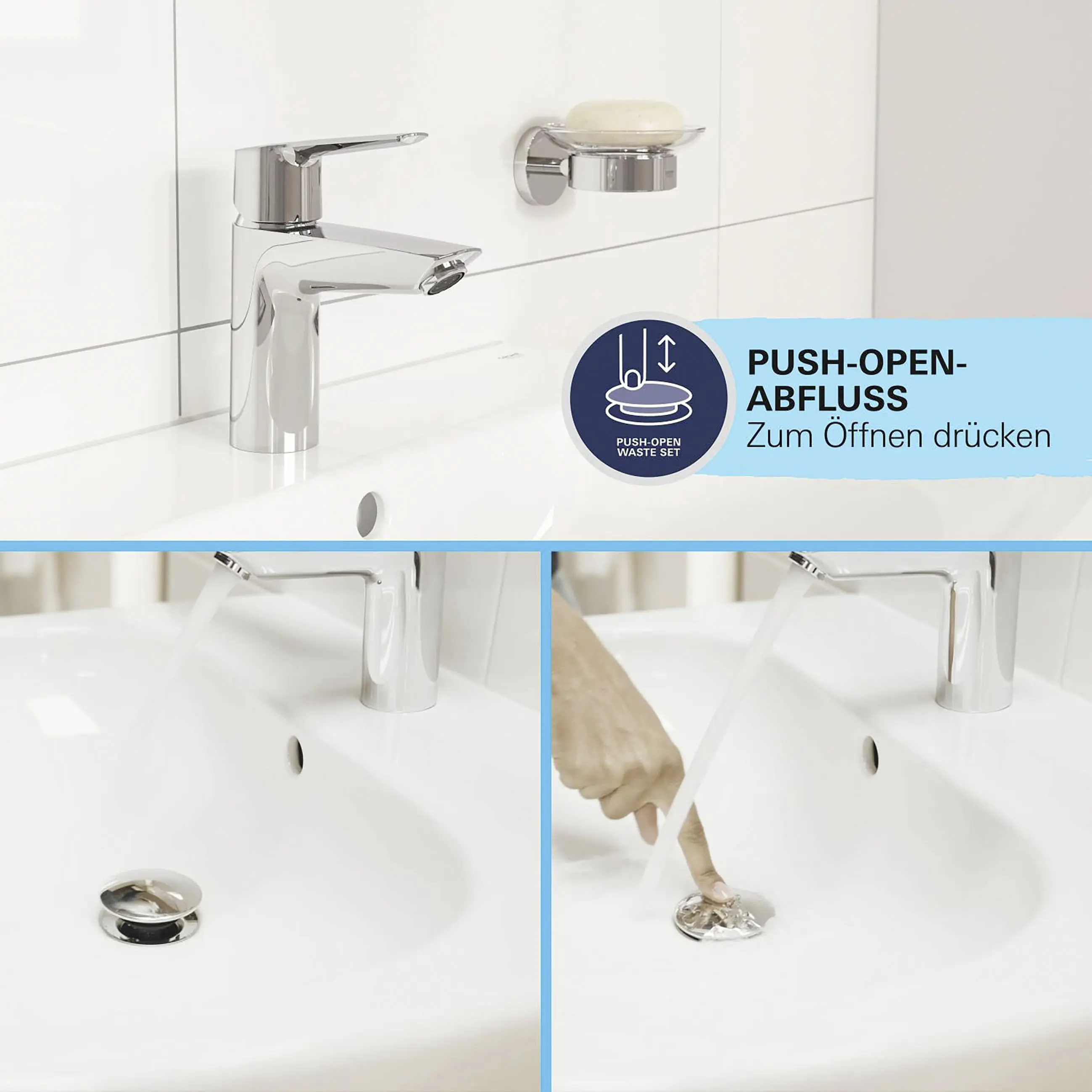 Grohe Quickfix Waschtischarmatur Start M-Size verchromt