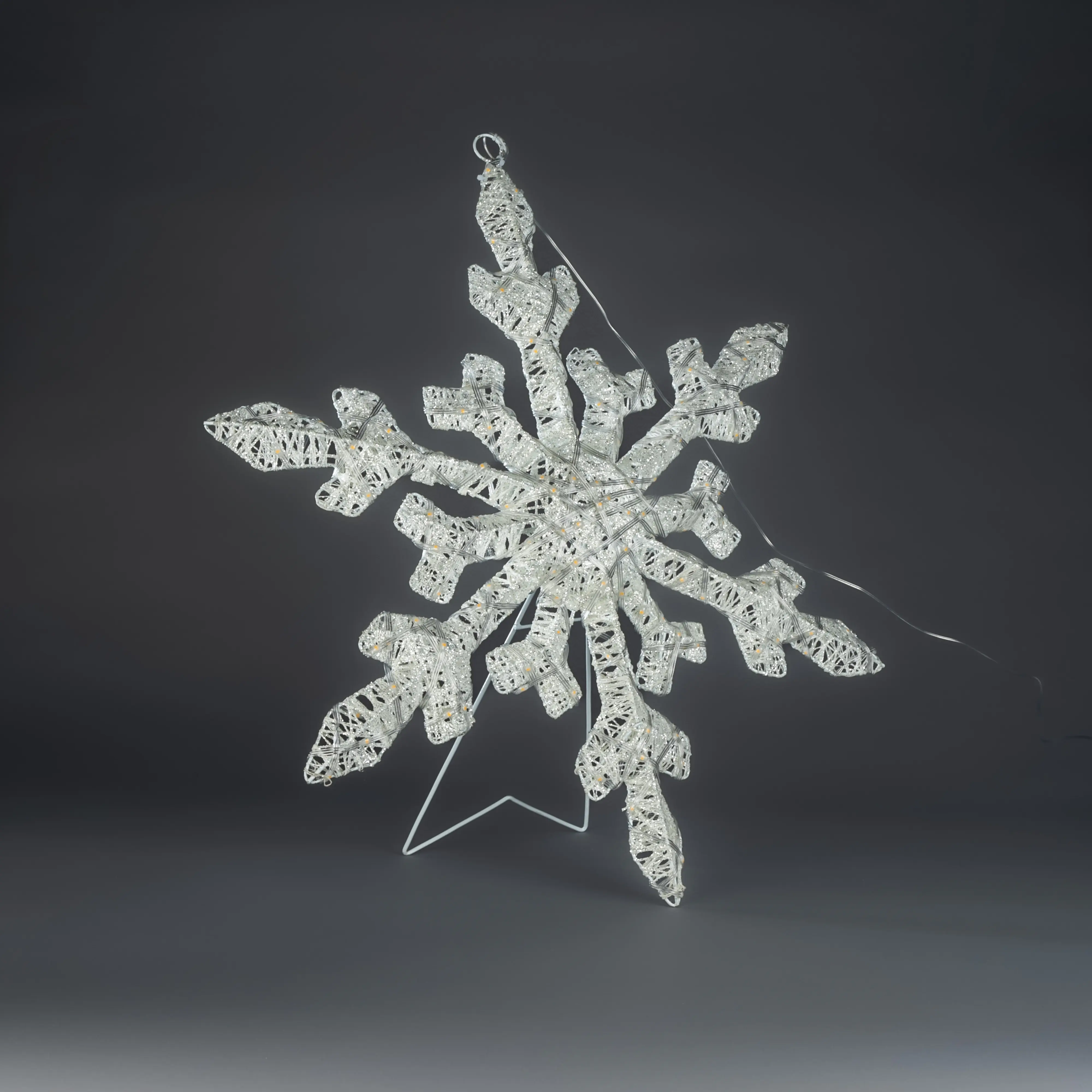 Konstsmide LED Weihnachtsdeko Schneeflocke 60 cm bernstein