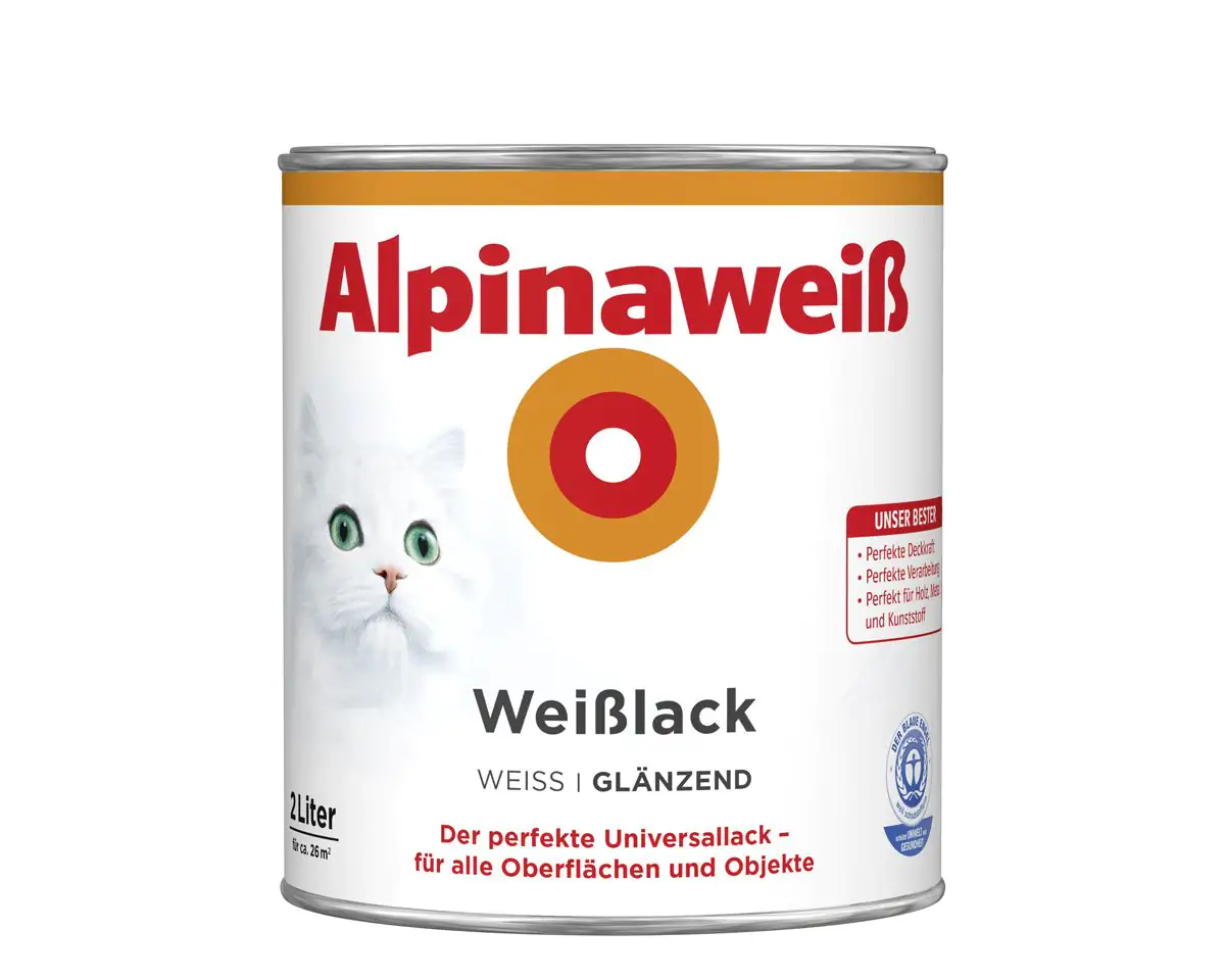 Alpinaweiß Weißlack 2 L alpinaweiß glänzend