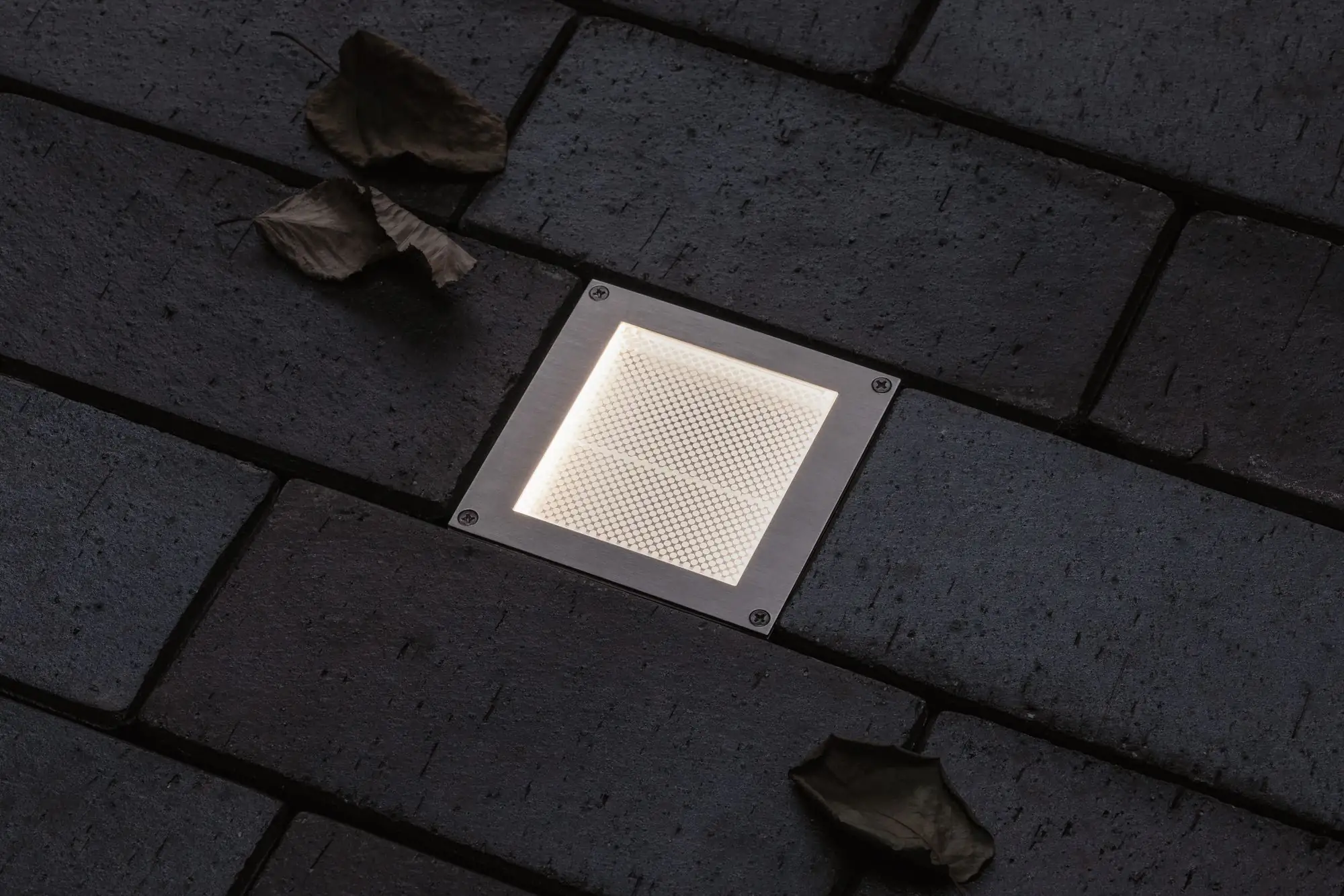 Paulmann LED Außen-Bodeneinbauleuchte Brick alu-grau 10 x 10 cm warmweiß