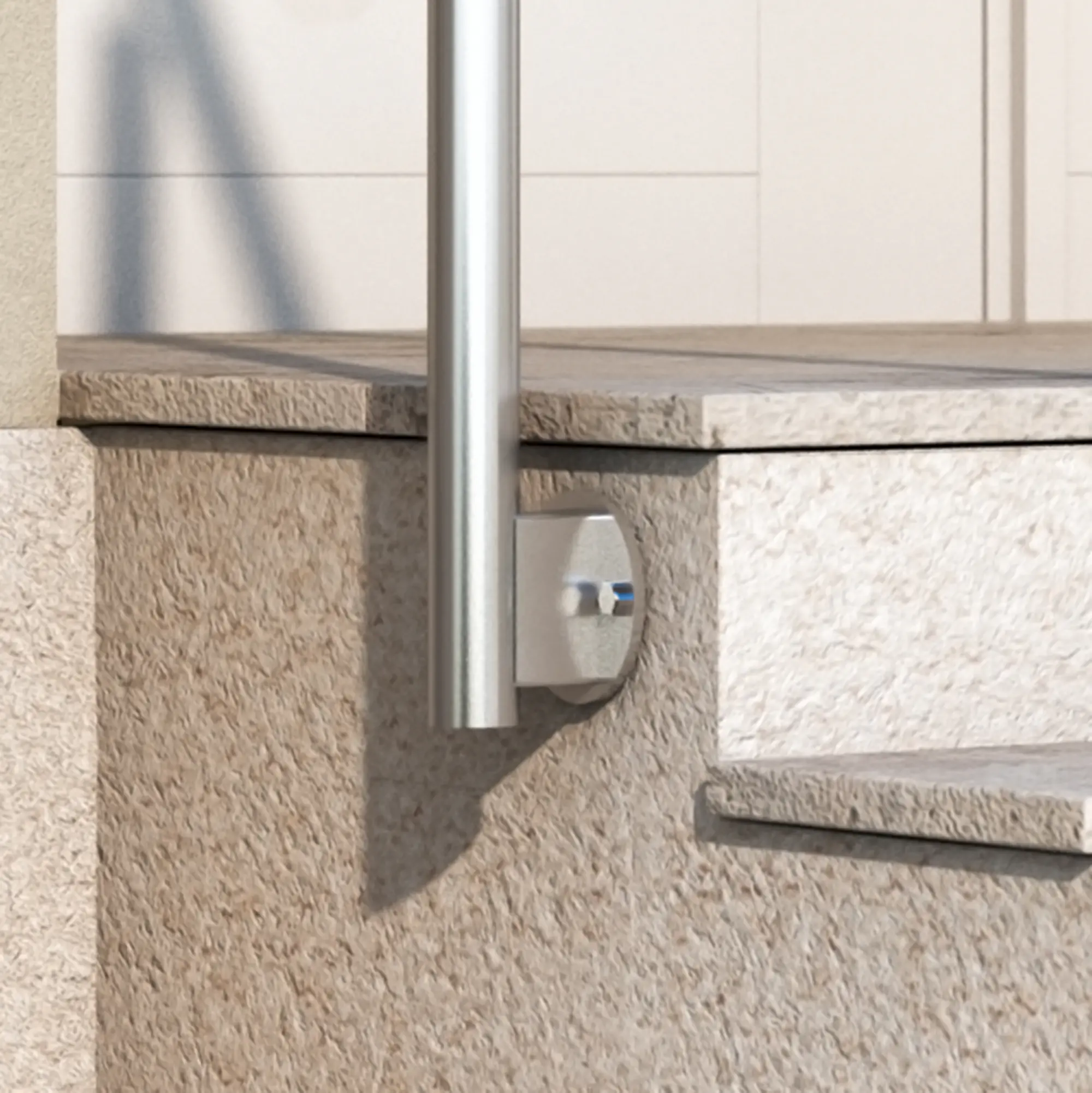 DOLLE Eingangsgeländer PS 513 Edelstahl 150 cm 2 Pfosten