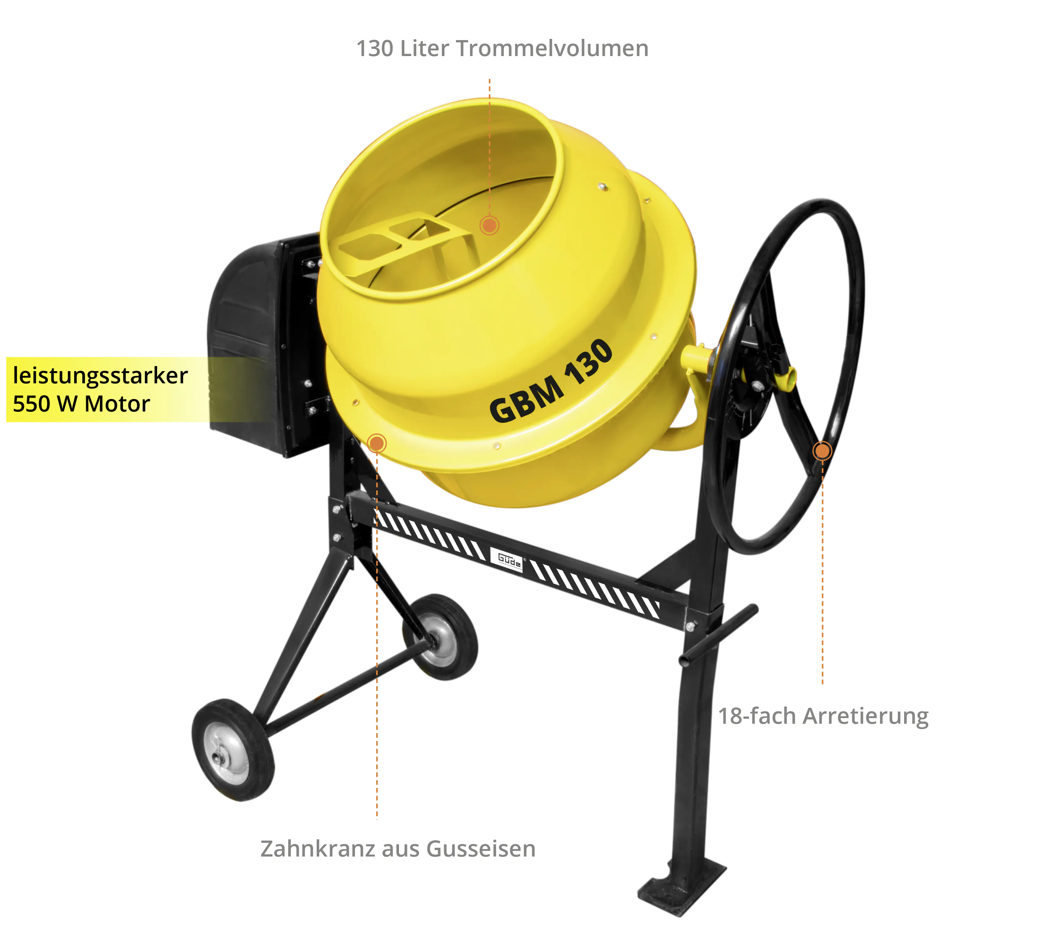 Güde Betonmischer GBM 130 130 l 550 W
