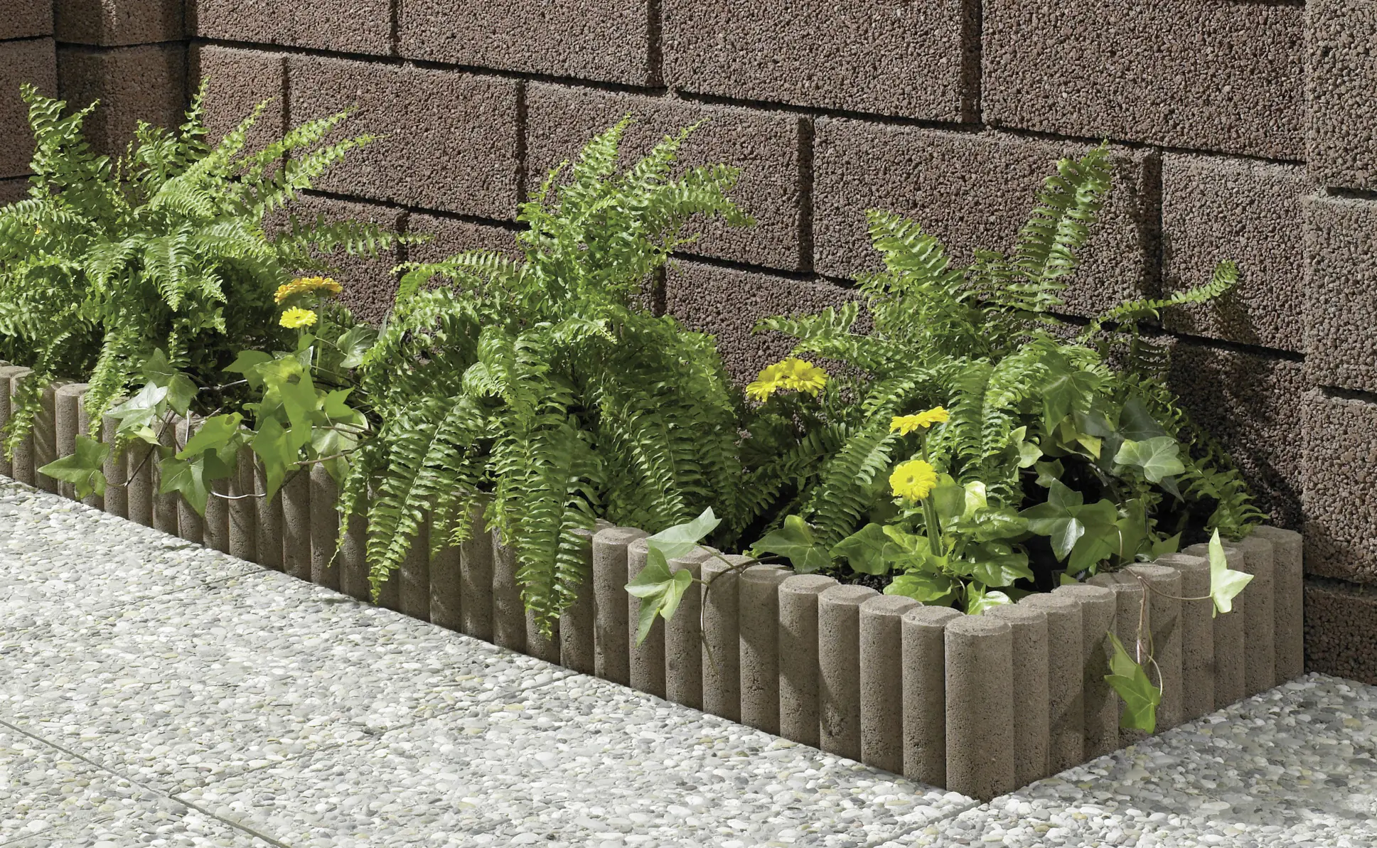 Kann Palisade 10er-Element 25 x 50 x 6 cm braun