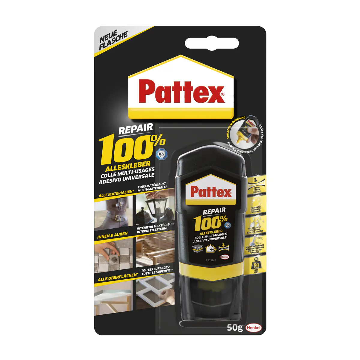Pattex Alleskleber 100 % Repair transparent 50 g Flasche