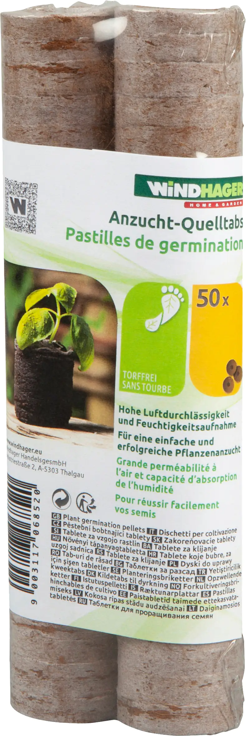 Windhager Kokosquelltabs 3,5 cm, 50 Stück