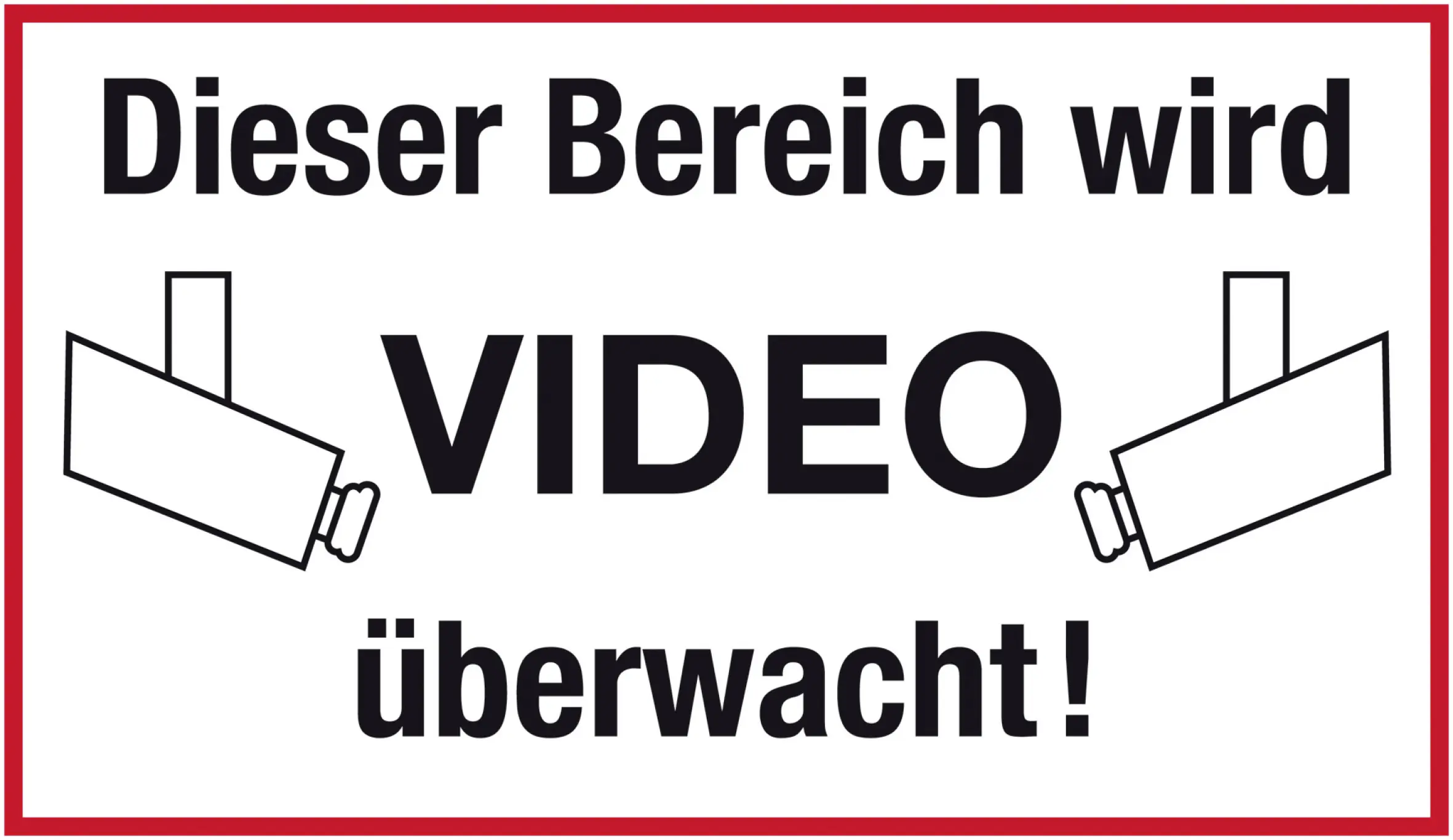 Metafranc Hinweisschild Dieser Bereich wird videoüberwacht! 200 x 300 mm