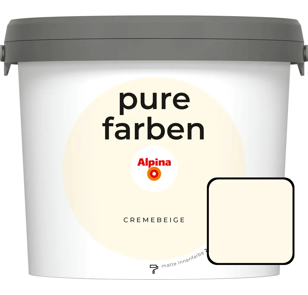 Alpina Pure Farben Wandfarbe cremebeige 2,5 L