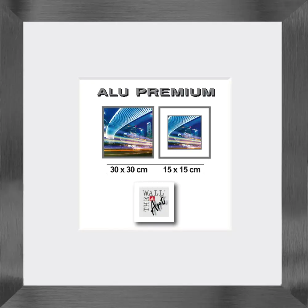 Aluminiumrahmen Quattro schwarz, 30 x 30 cm