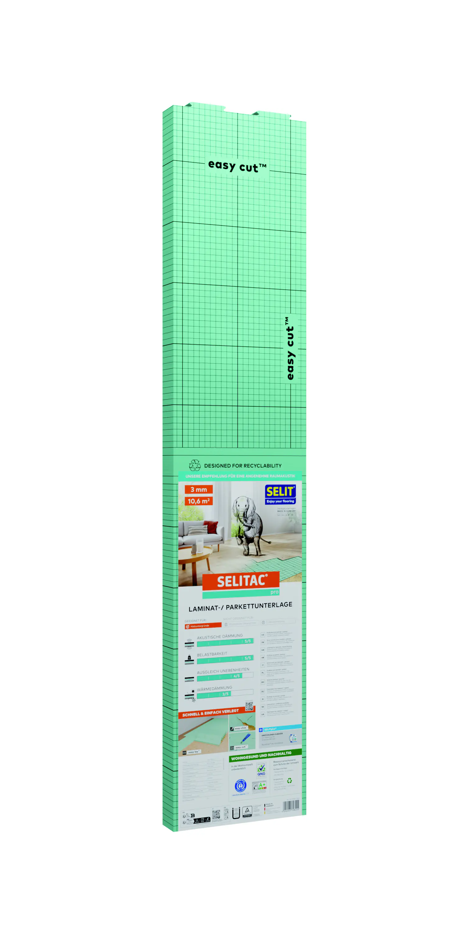 Selitac Trittschalldämmung Parkett- & Laminat 3 mm 10,63 m²