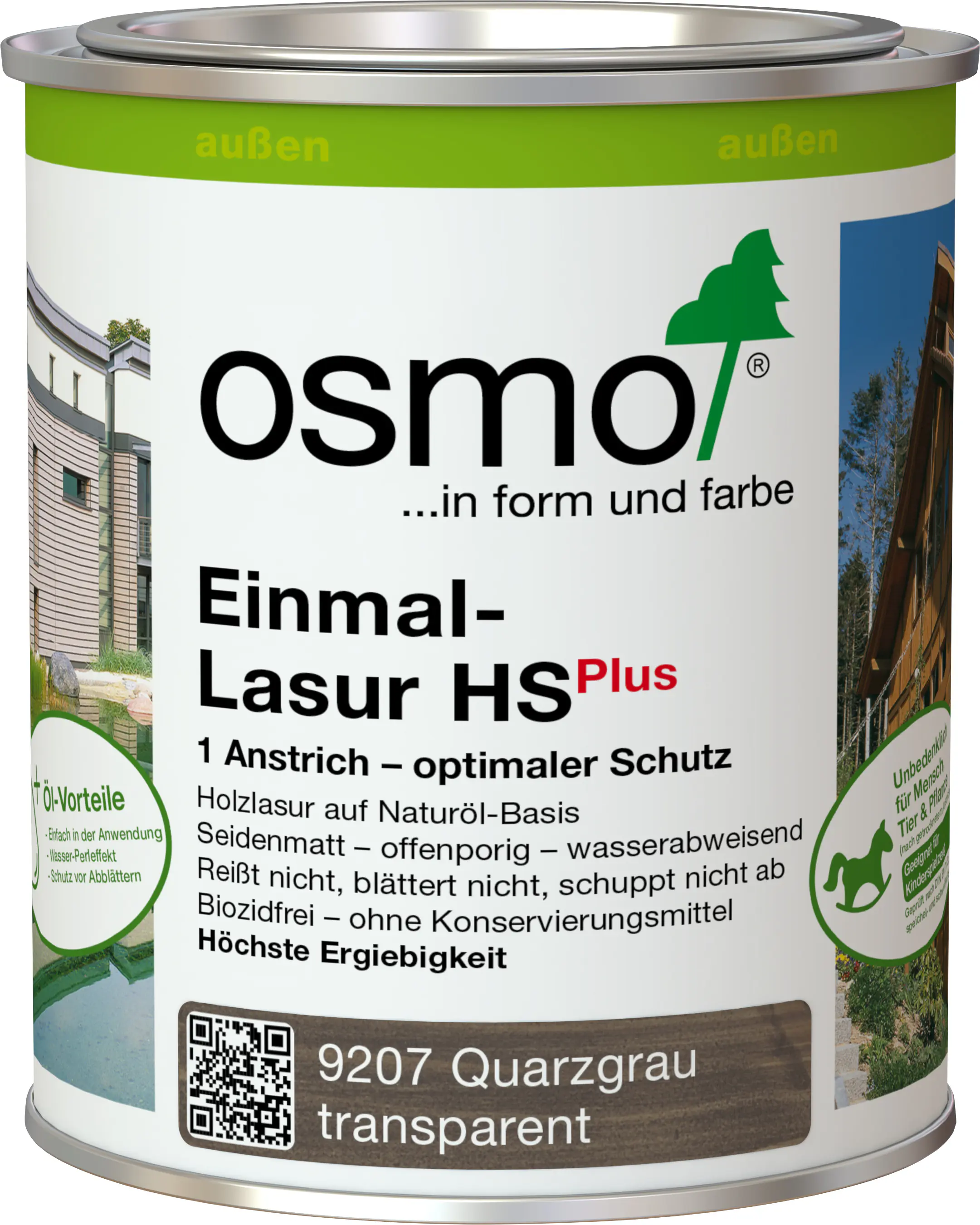 Osmo Einmal-Lasur HS Plus 750 ml quarzgrau