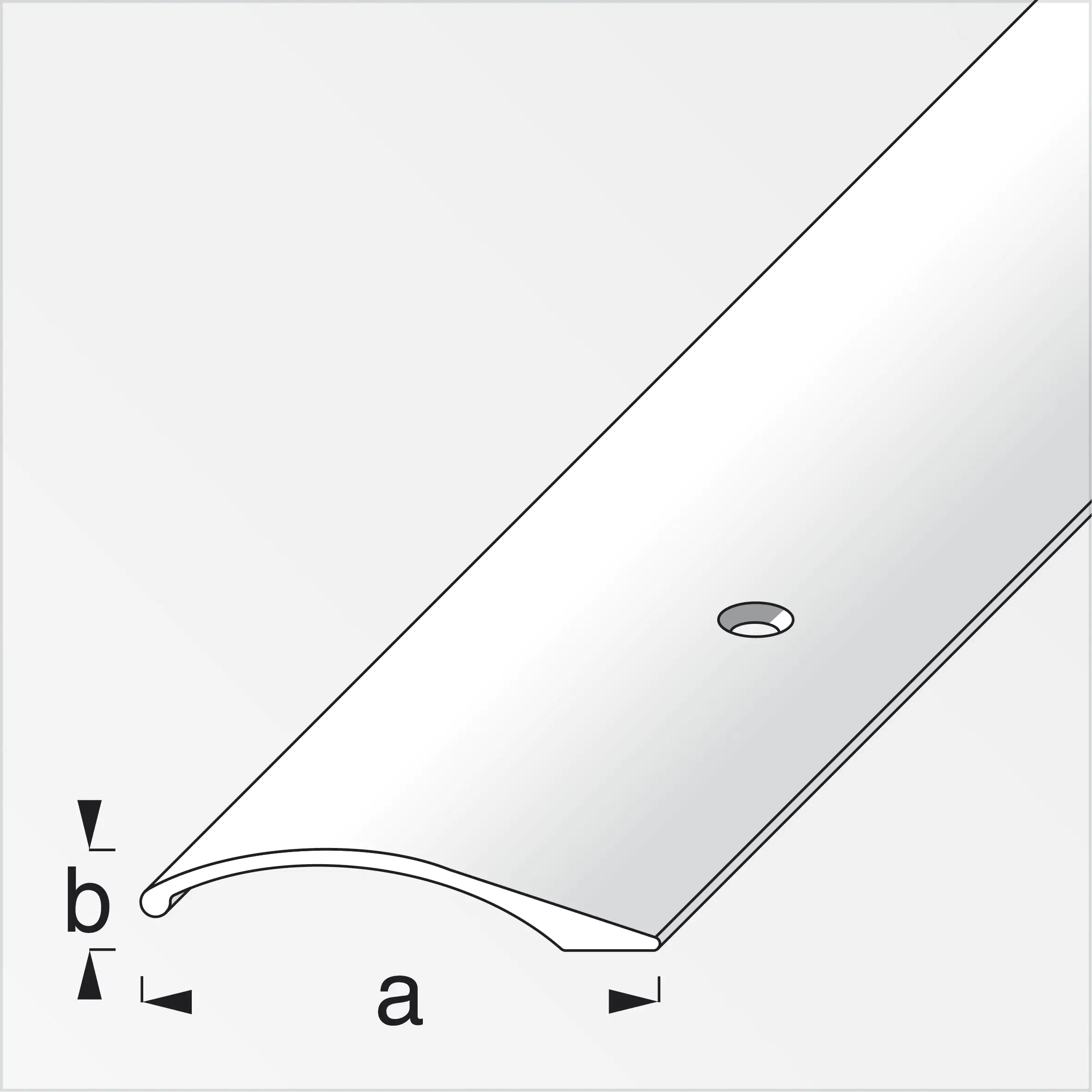 alfer Ausgleichsprofil 1 m, 38.5 x 7.5 mm Aluminium eloxiert bronze