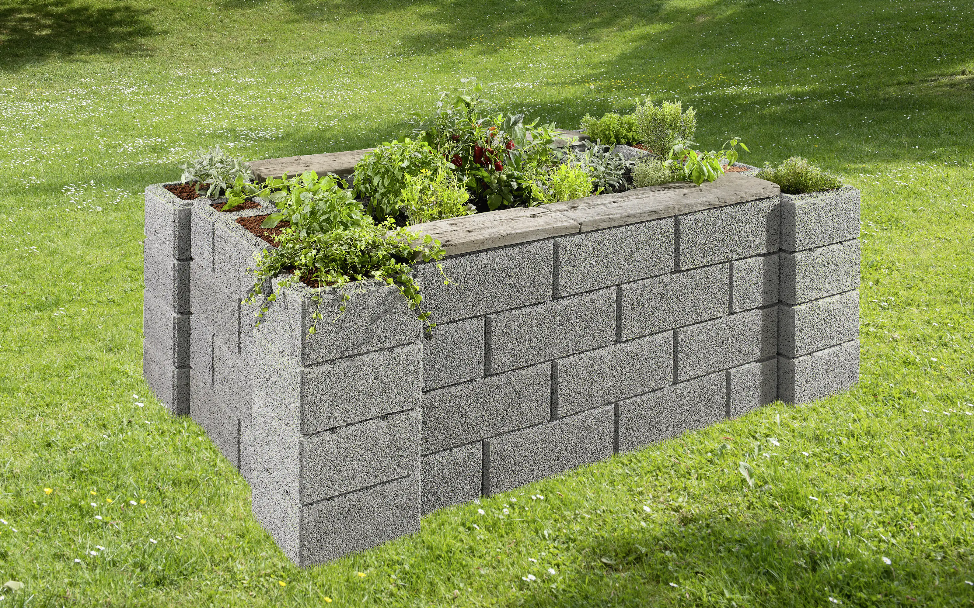 Kann Hochbeet-Set 2 Garten 230 x 150 x 85 cm grau
