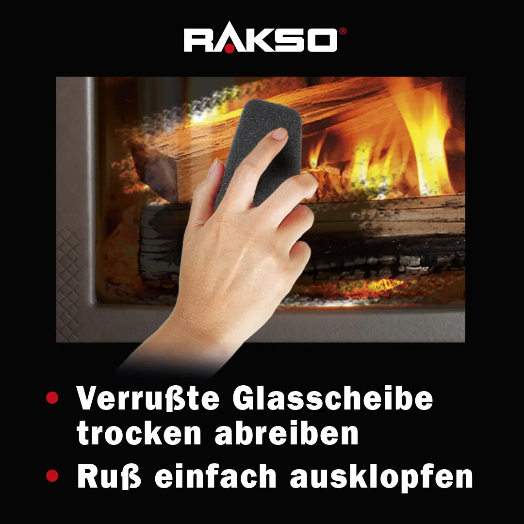 Rakso Kaminscheiben Reiniger Schwämme - 2 Stück