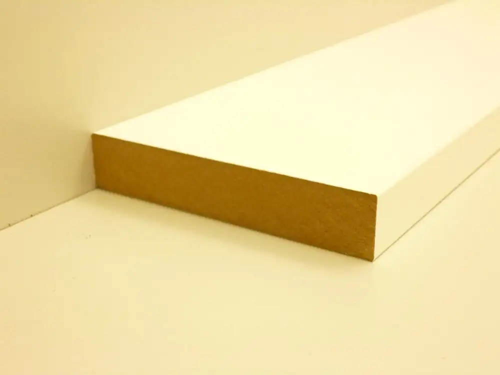 B.S. Bauprogramm Rechteckleiste 200 cm 20 x 100 mm weiß