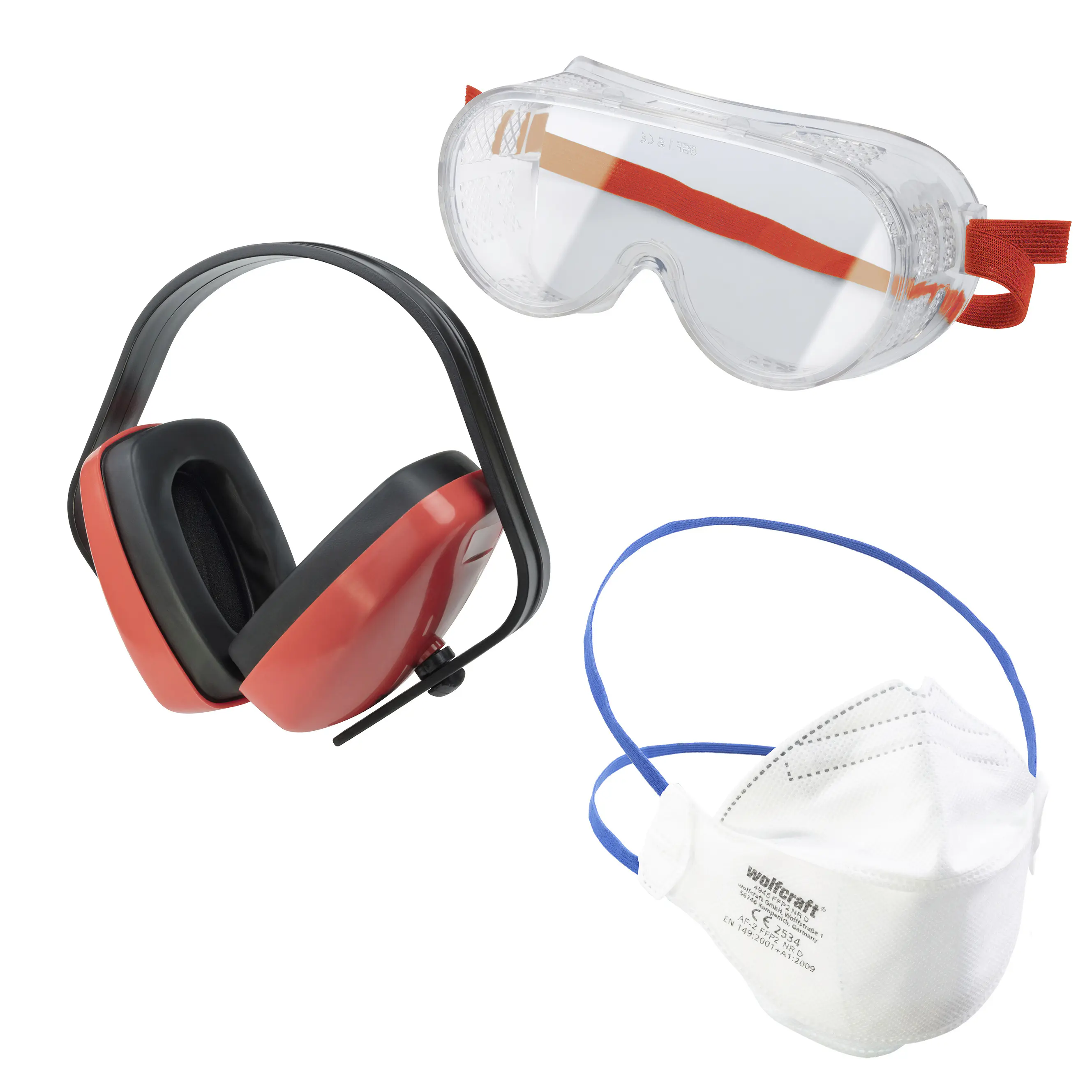Wolfcraft Arbeitsschutz-Set 3-tlg