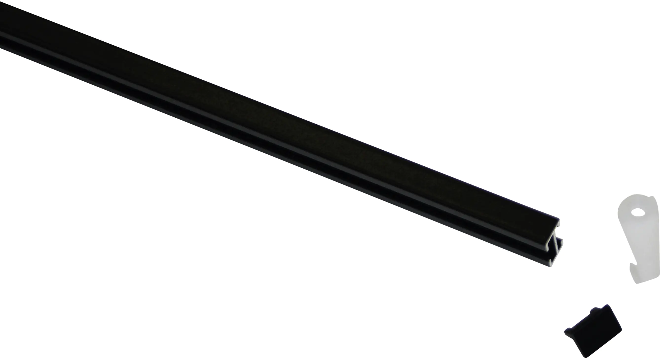 Gardinia Vorhangschienen-Set Lucy 1-läufig schwarz-matt 200 cm