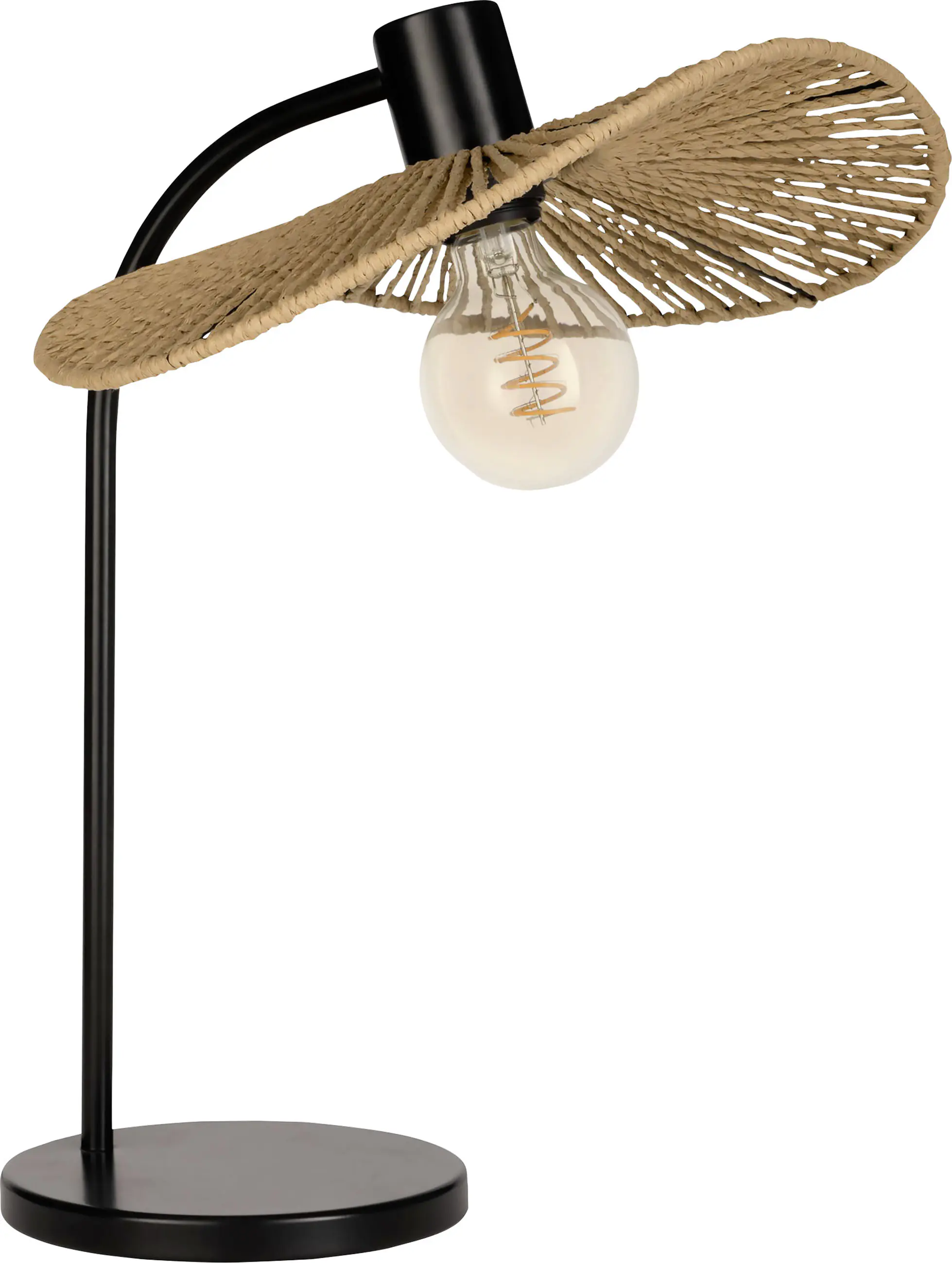 Eglo Tischlampe Siruela 46,5 x 36,5 cm schwarz/natur