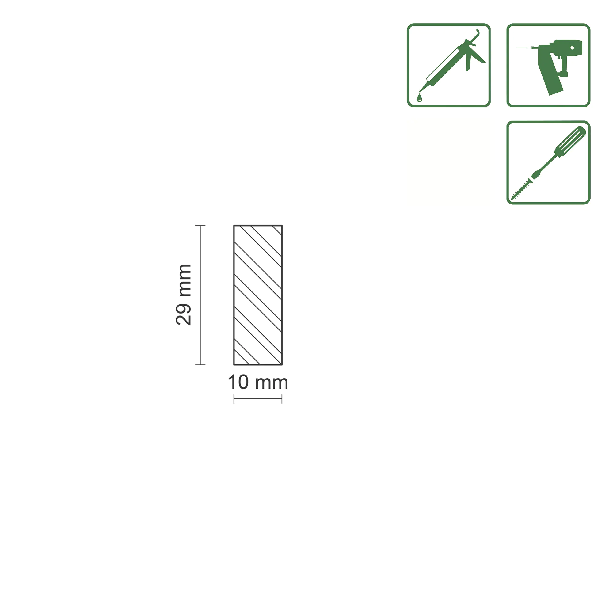 FN Neuhofer Flachleiste 240 cm 29 x 10 mm Fichte/Kiefer