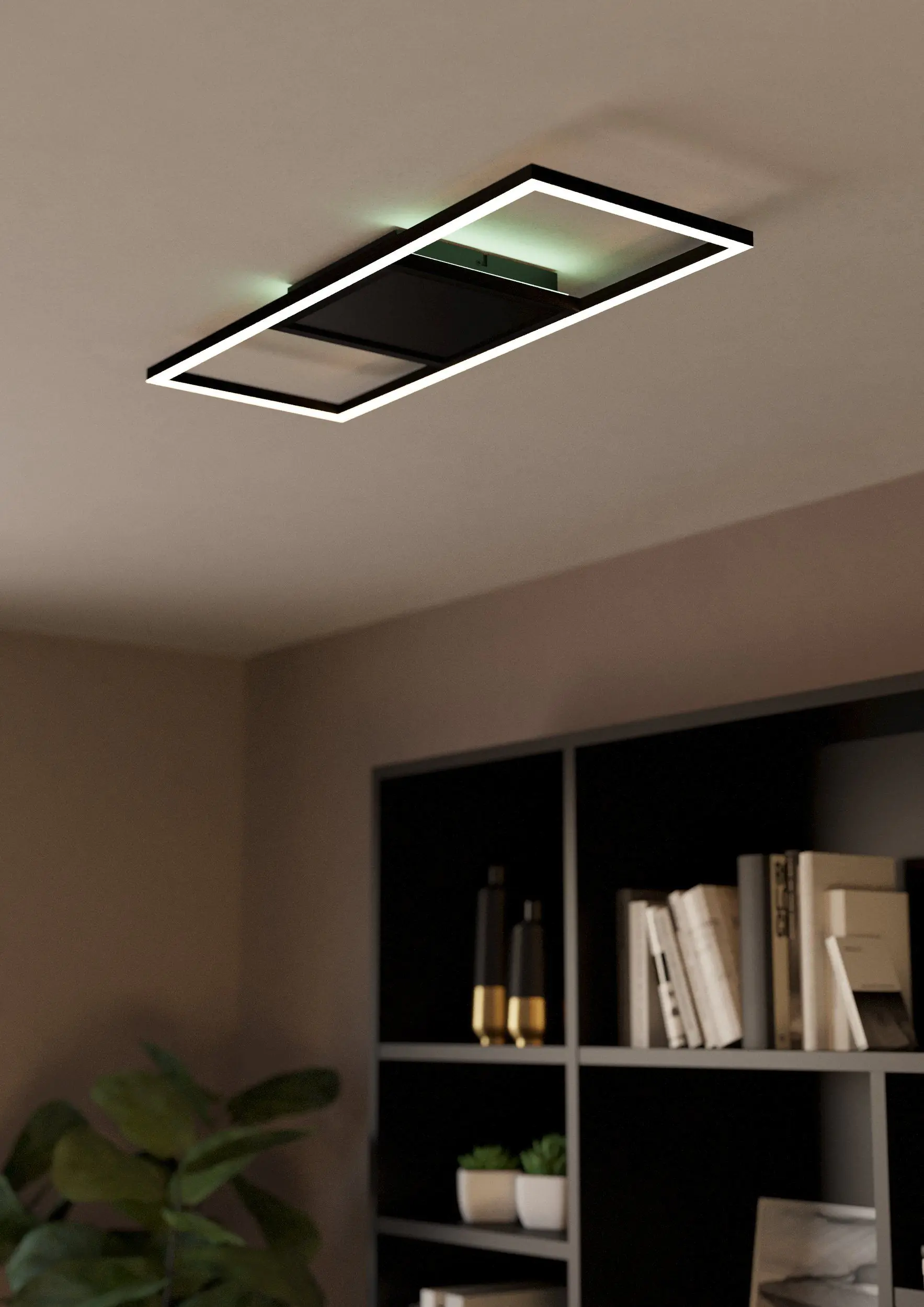 Eglo Connect LED Deckenleuchte Calagrano-Z schwarz 64 x 24 cm