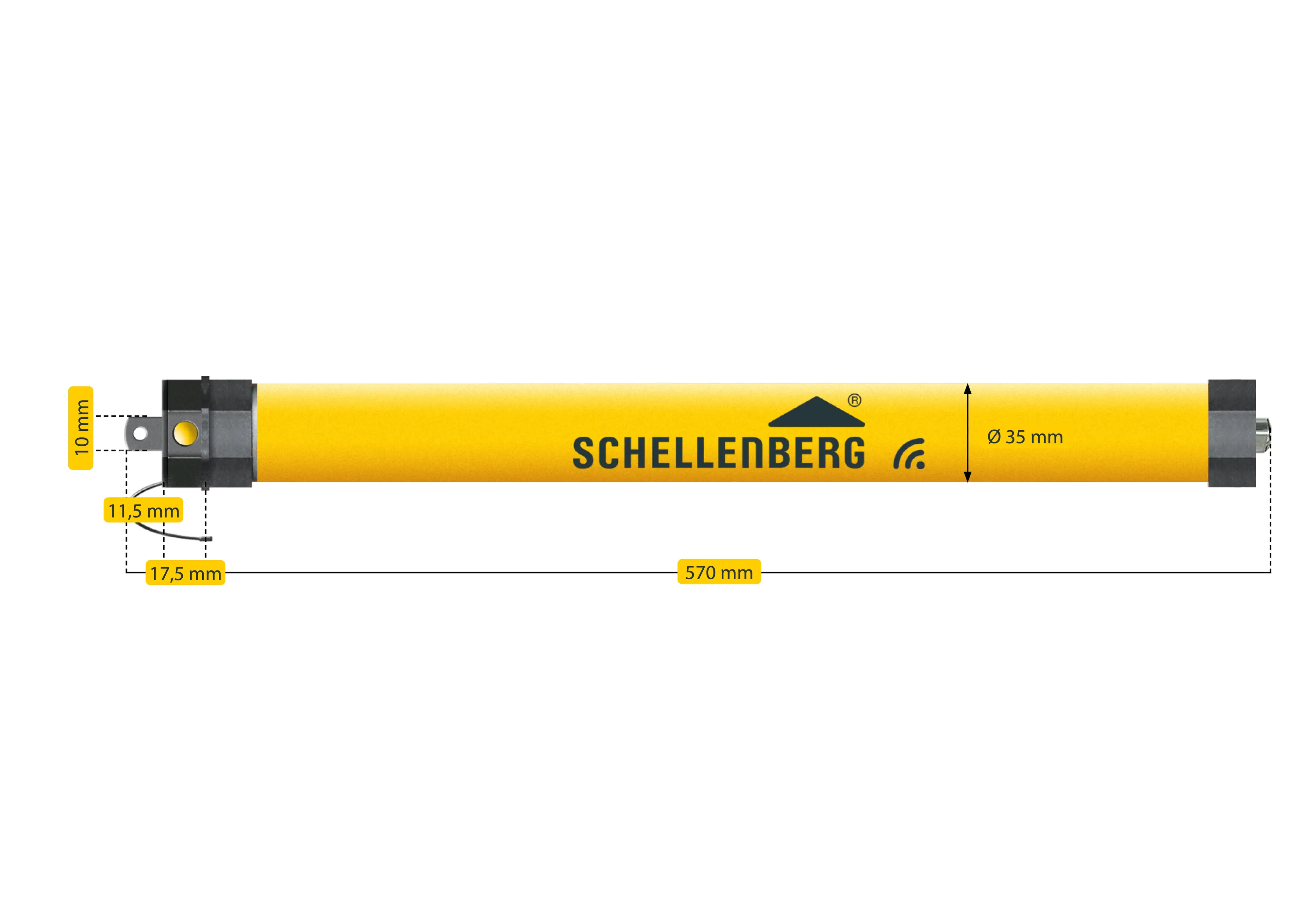 Schellenberg Funk-Rollladenmotor Mini Premium 10 Nm für 40 mm Achtkantwelle