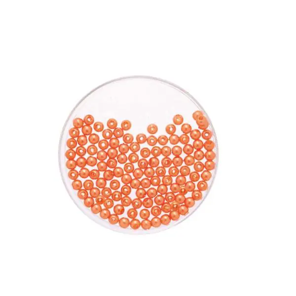Glorex Wachs Perlen 6 mm 60 Stück, orange